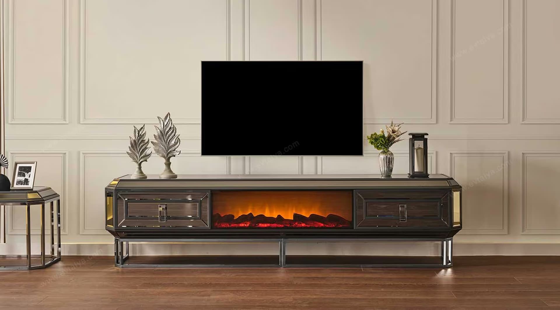 Şömine Modüllü TV Ünitesi