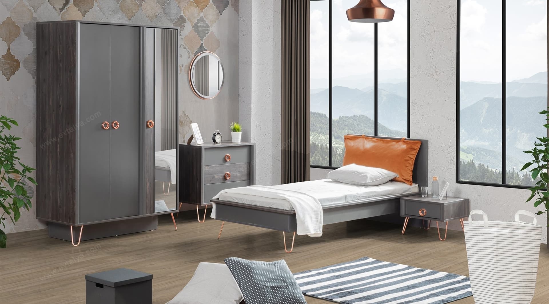 Black Modern Çocuk - Genç Odası - Image 1