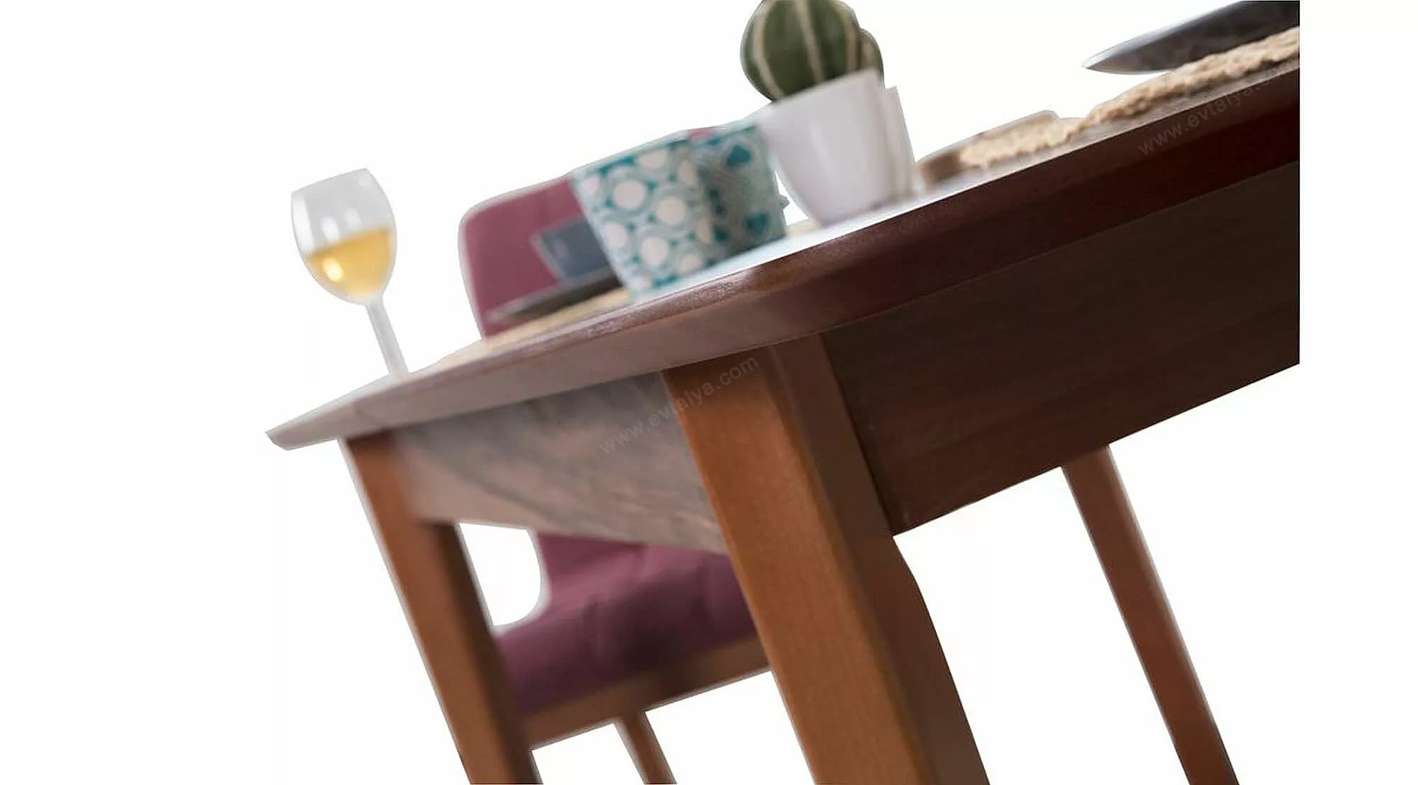 Boston Beyaz, Ahşap Açılır Masa 4