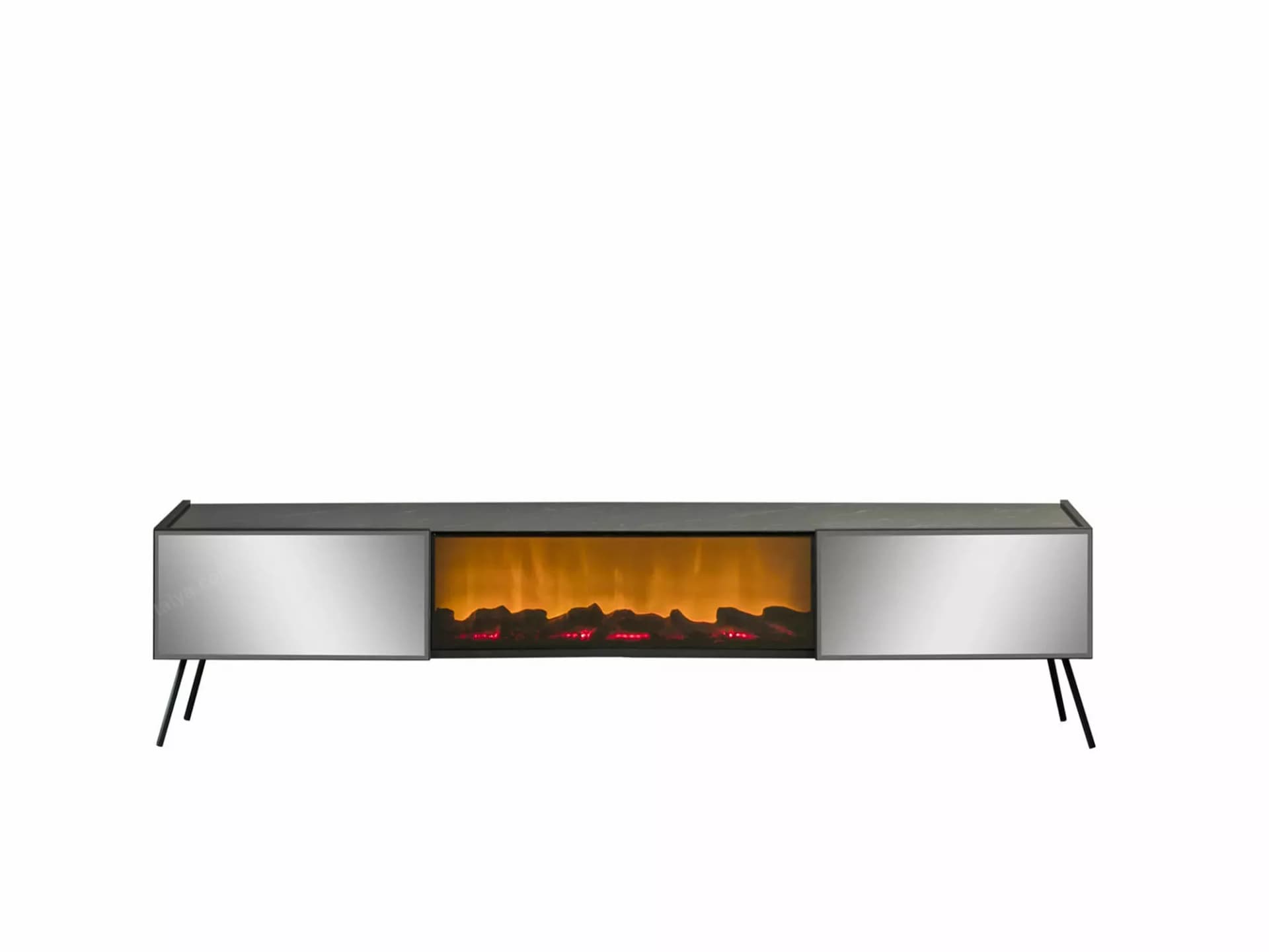 Bronze Alt Blok Şömineli TV Ünitesi 2