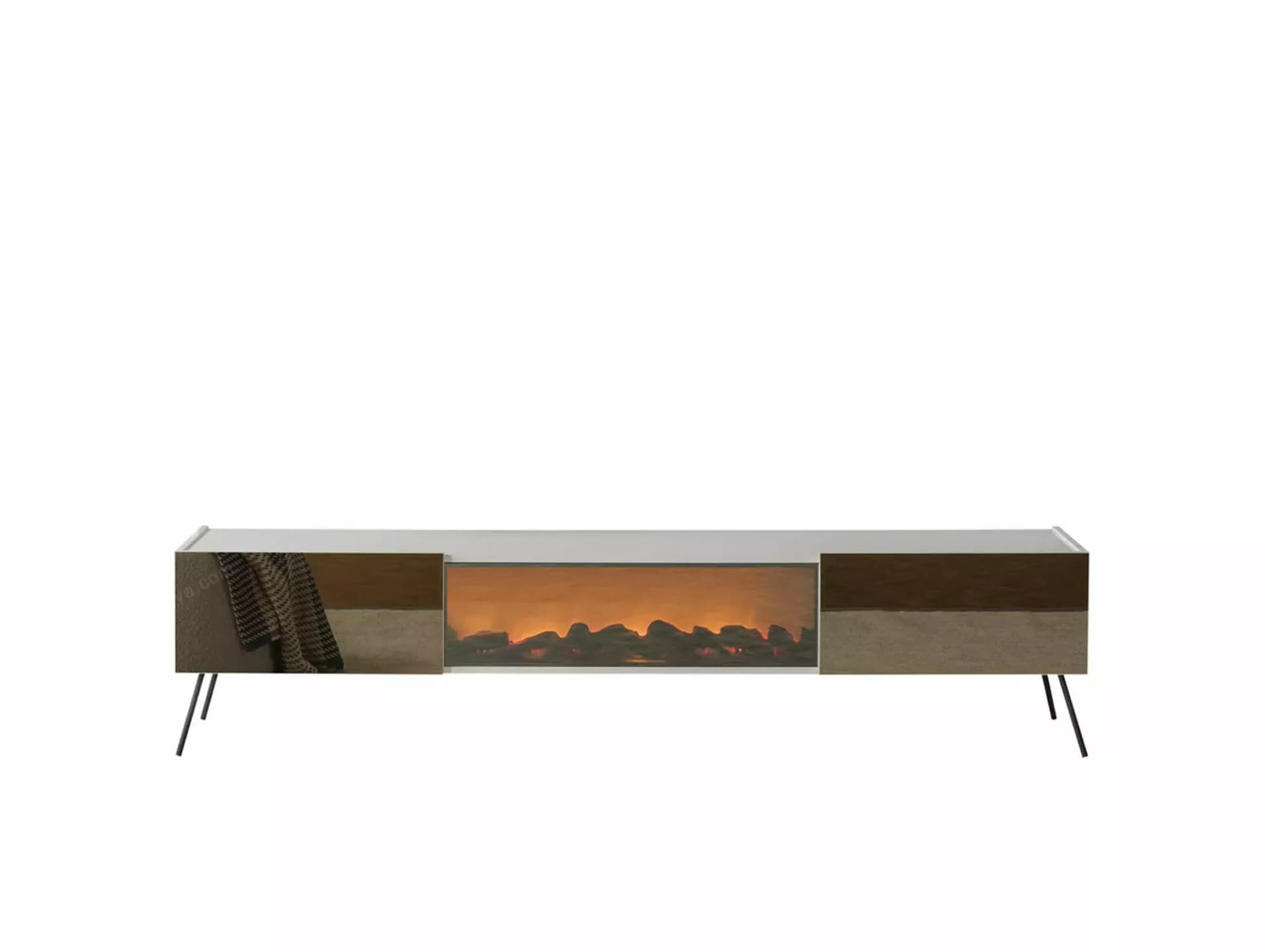 Bronze Alt Blok Şömineli TV Ünitesi 1