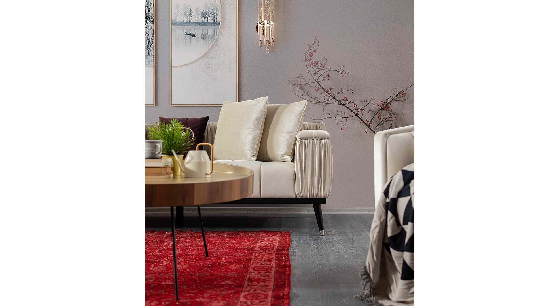 Elegante Beyaz Modern Koltuk Takımı 5