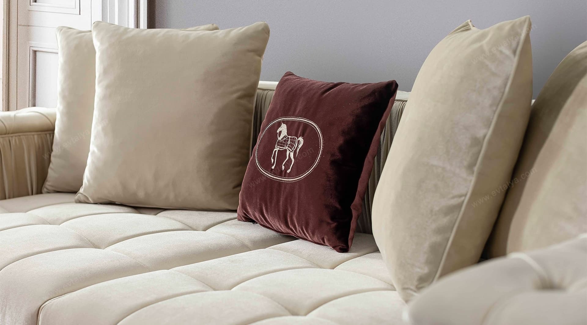 Elegante Beyaz Modern Koltuk Takımı - Image 8