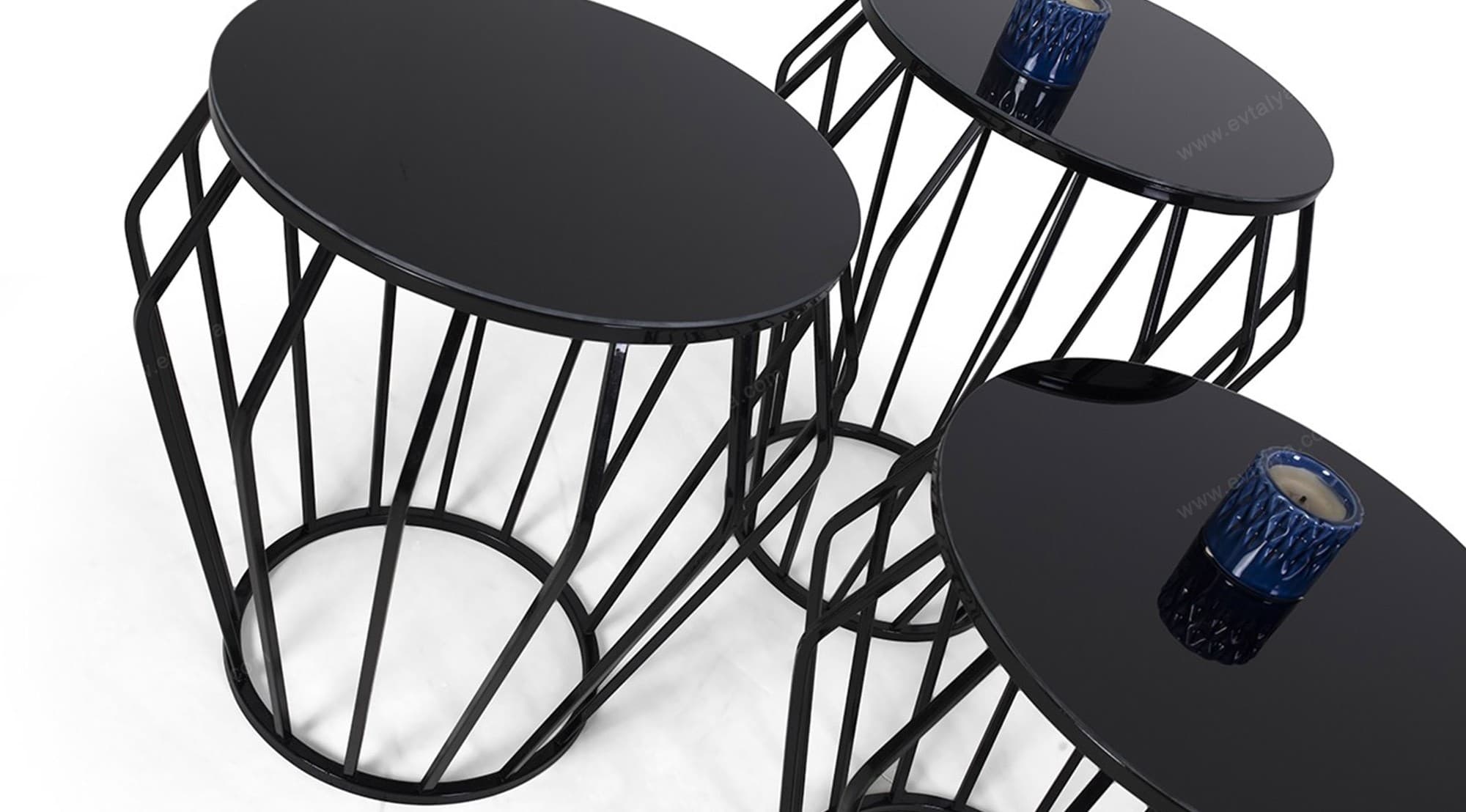 Elmas Siyah Zigon Sehpa - Image 2