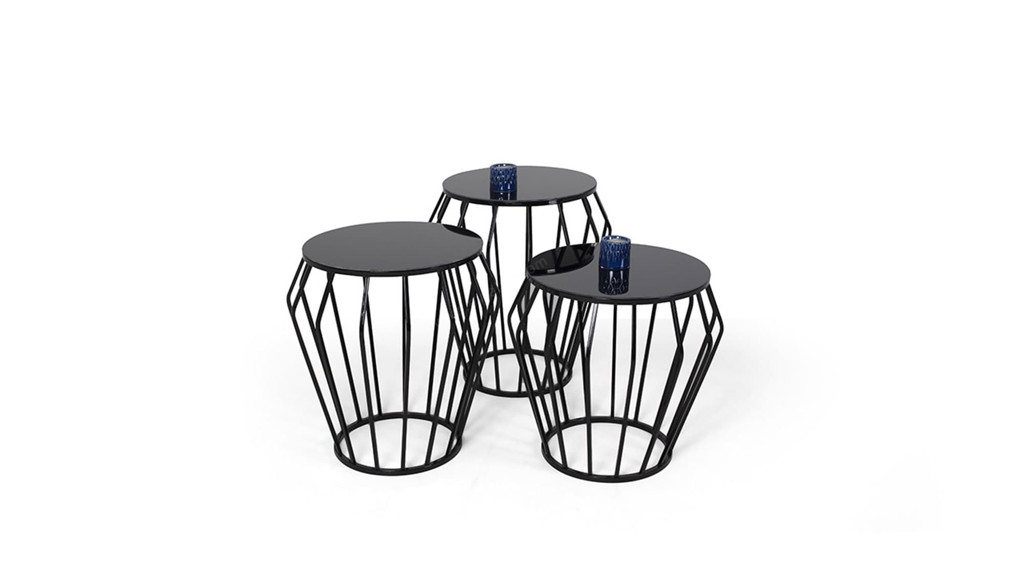 Elmas Siyah Zigon Sehpa - Image 1