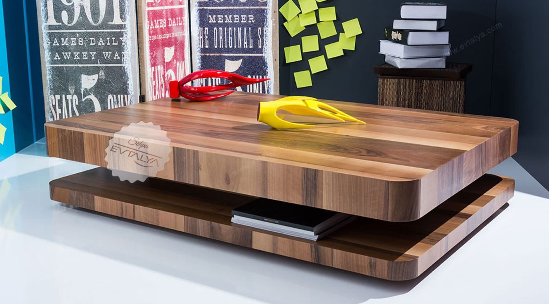 Rolex Ahşap Orta Sehpa - Image 4