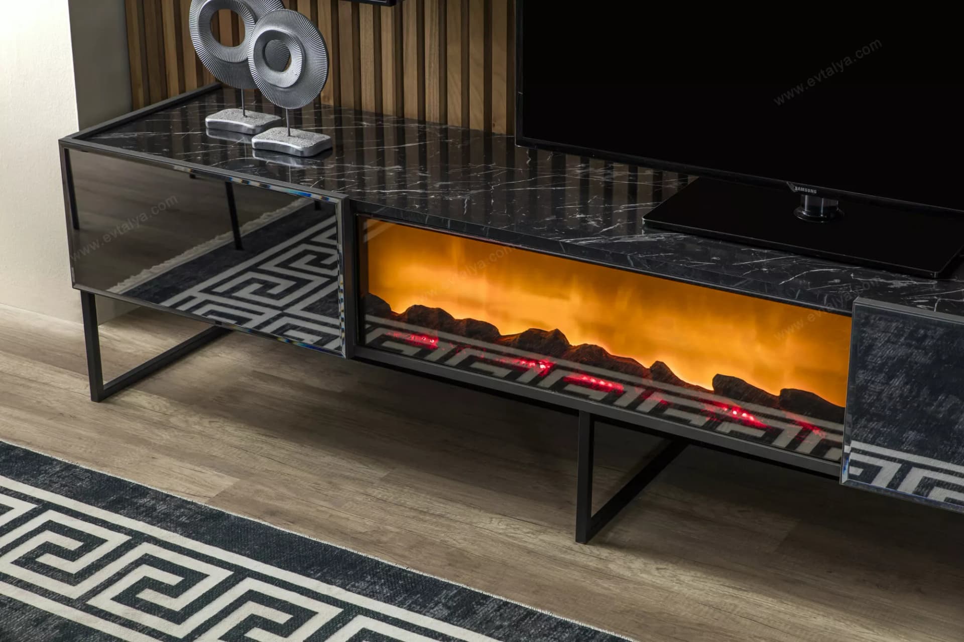 Floria Antrasit Şömineli TV Ünitesi 3