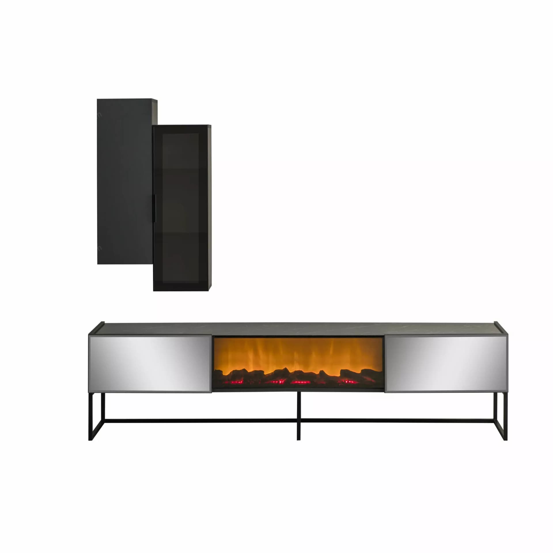 Floria Antrasit Şömineli TV Ünitesi 1