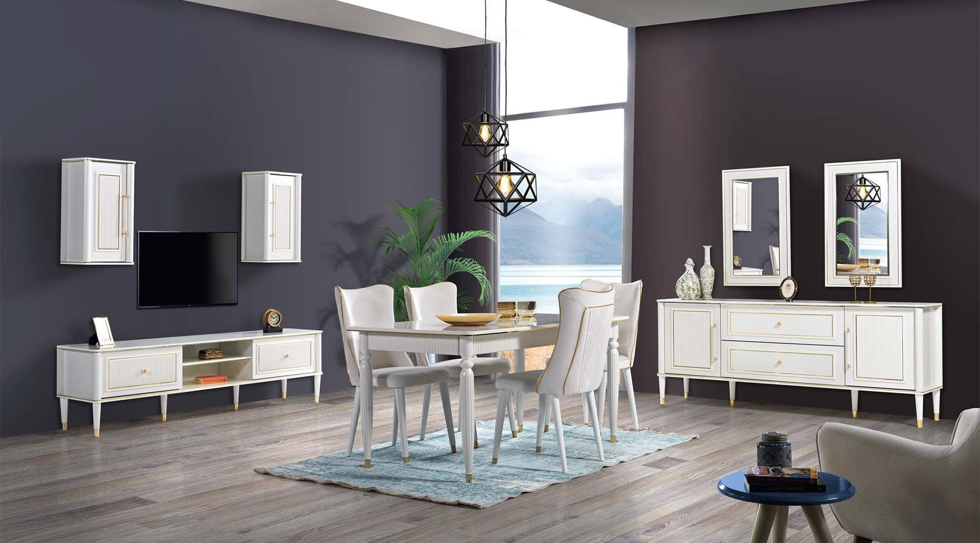 Gold Yemek Odası Takımı