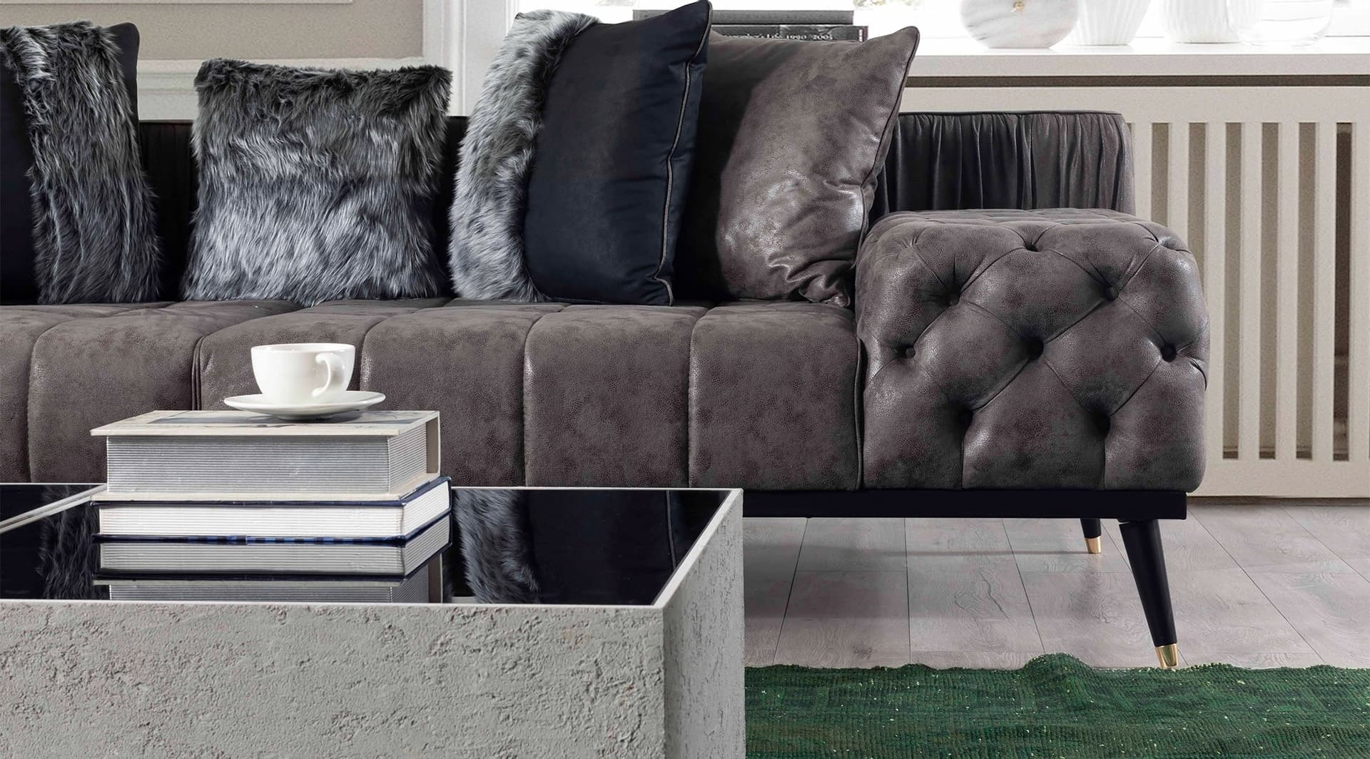 Hummer Gri Modern Koltuk Takımı 5