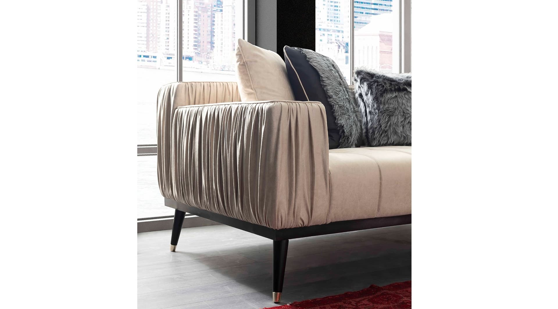 Hummer Krem Modern Koltuk Takımı - Image 5