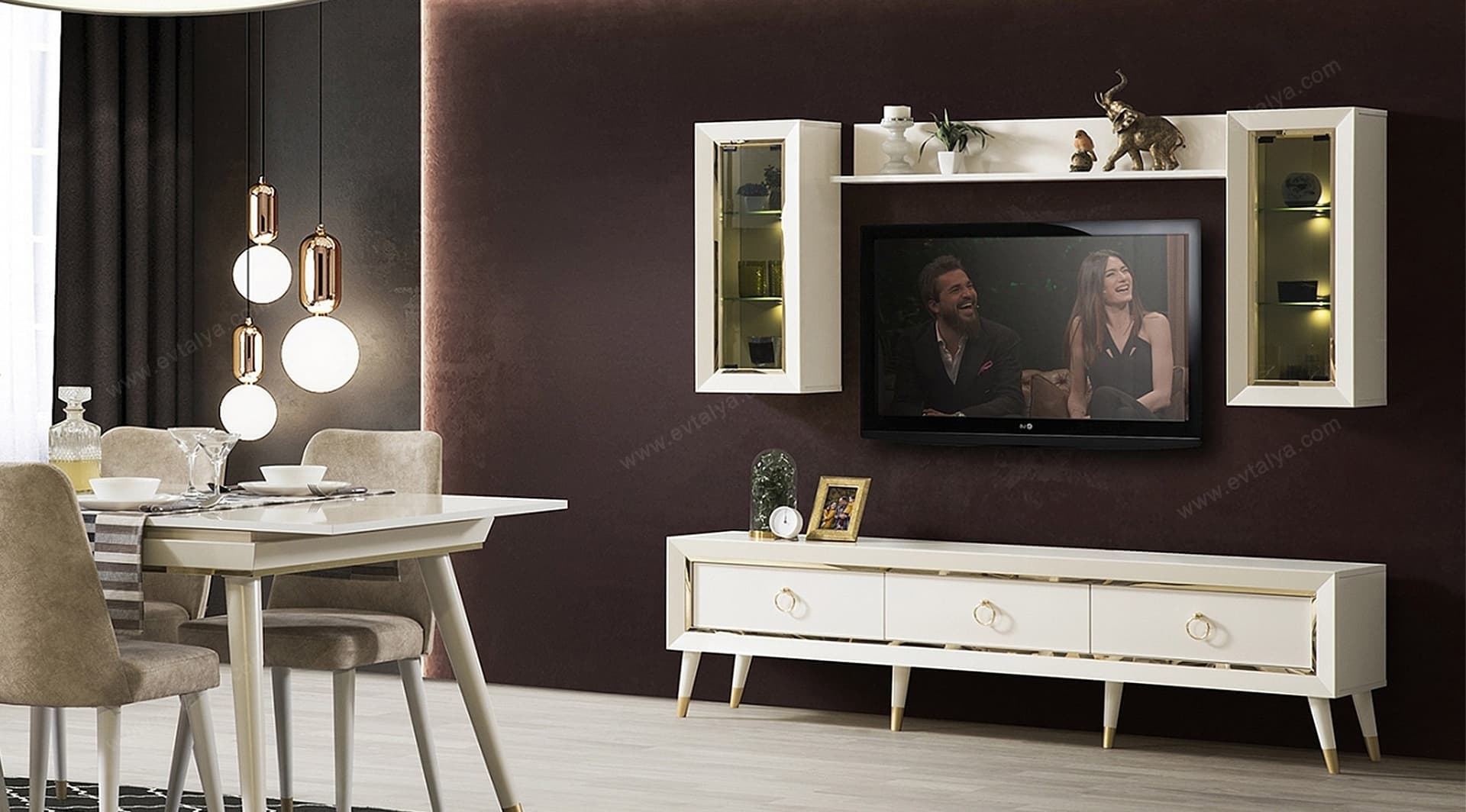 İnci Modern Gold Tv Ünitesi 1