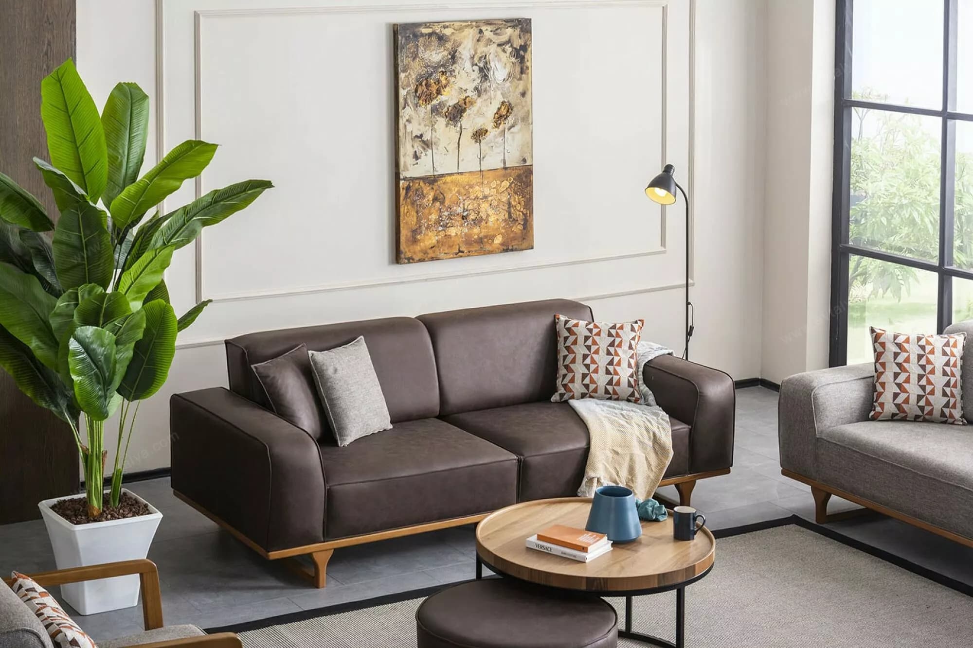 Mona Modern Üçlü Koltuk 1