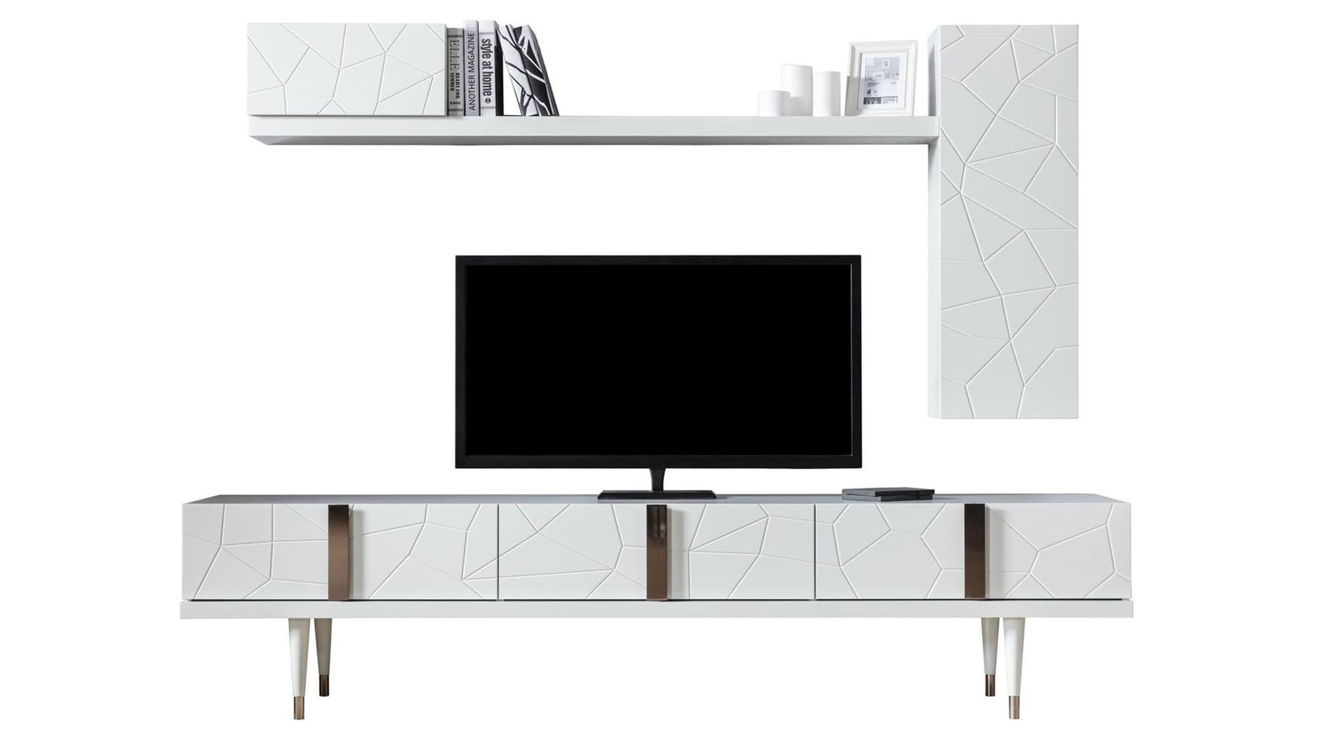 Petra Lake Beyaz Modern Tv Ünitesi 2