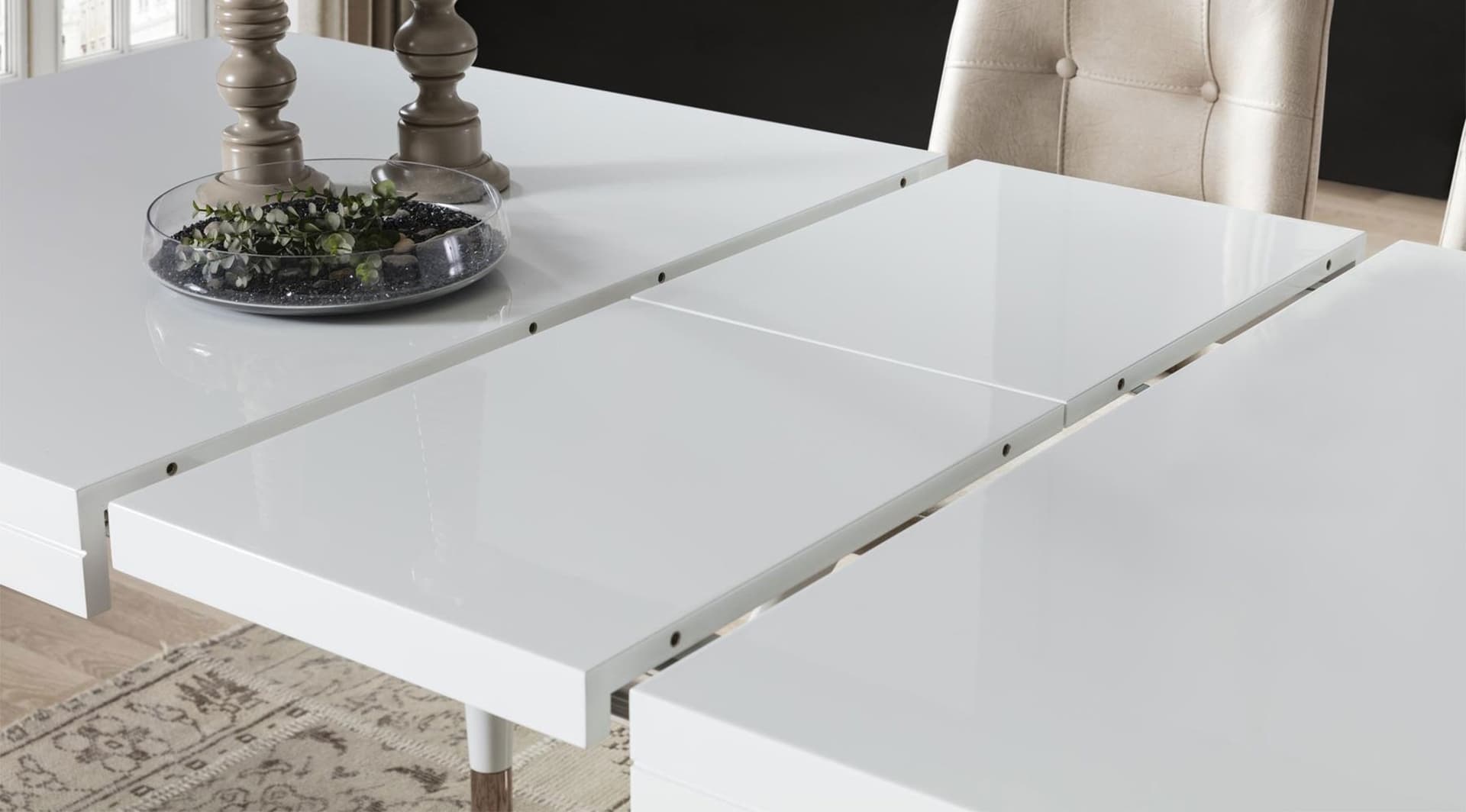 Petra Lake Beyaz Modern Yemek Odası Takımı - Image 4