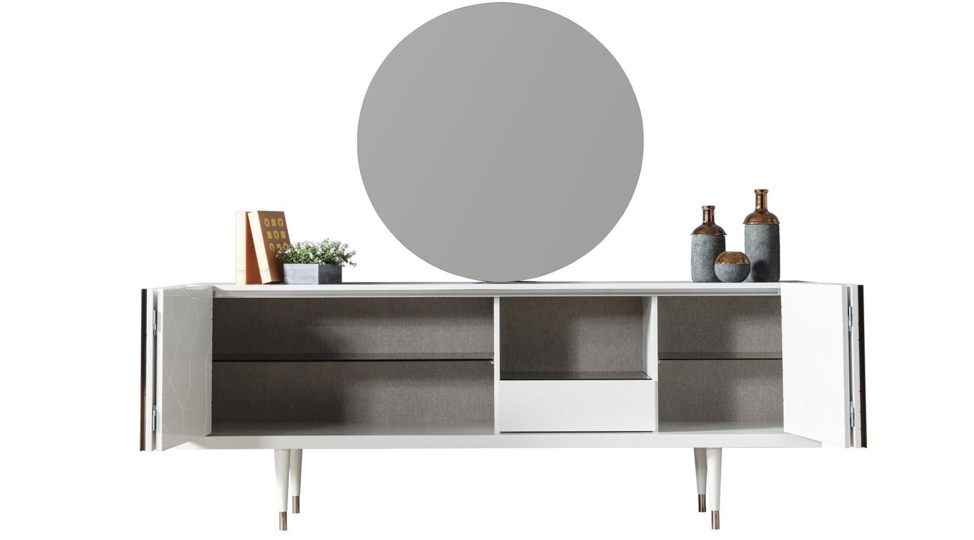 Petra Lake Beyaz Modern Yemek Odası Takımı - Image 8