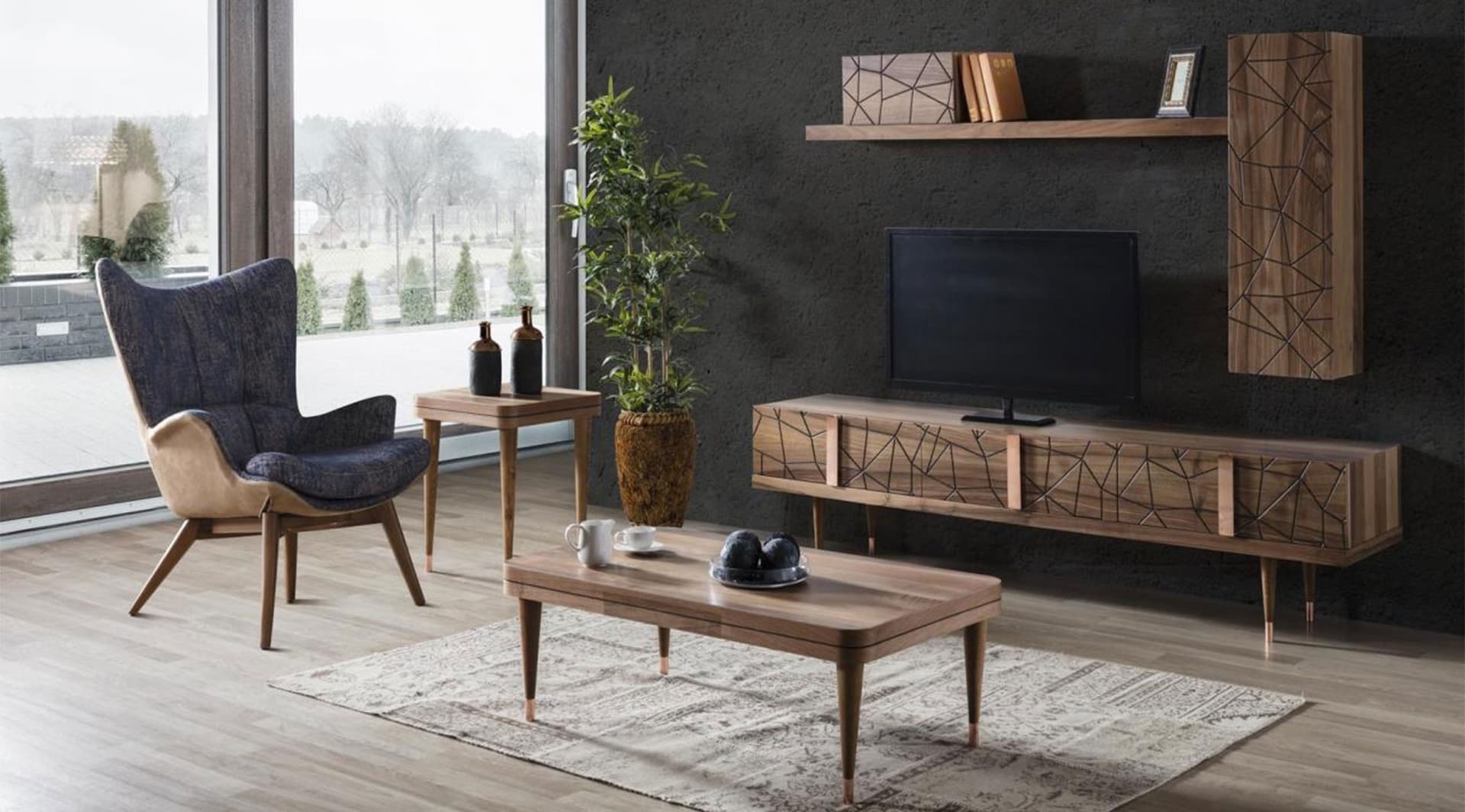 Petra Ahşap Masif Tv Ünitesi 1