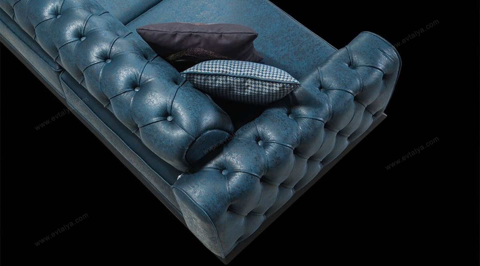 Rio Mavi Chester Chester Köşe Koltuk Takımı - Image 9