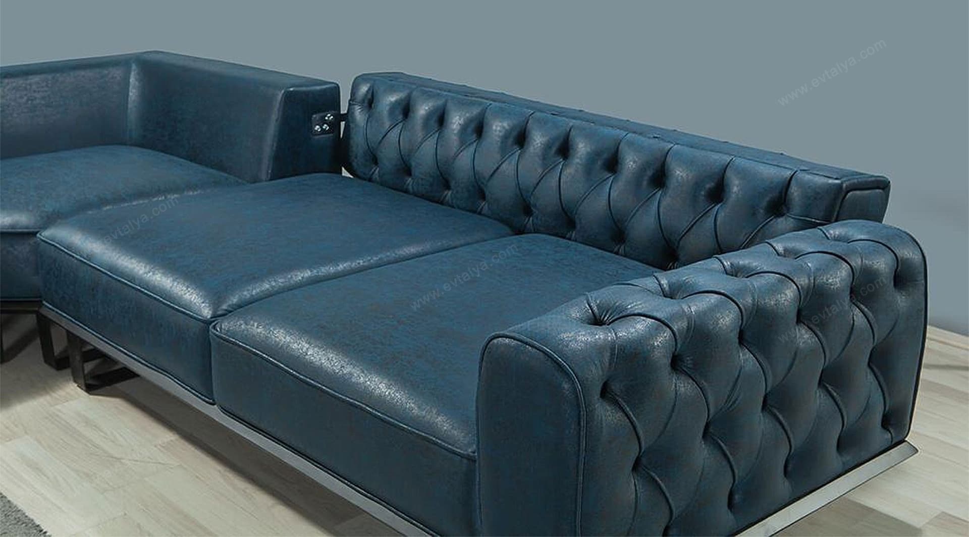 Rio Mavi Chester Chester Köşe Koltuk Takımı - Image 12