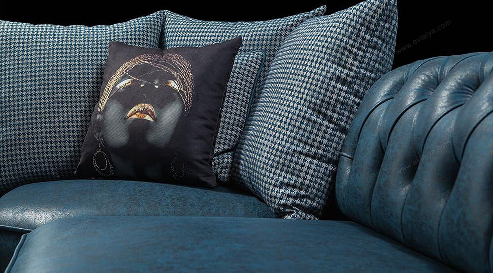 Rio Mavi Chester Chester Köşe Koltuk Takımı - Image 11