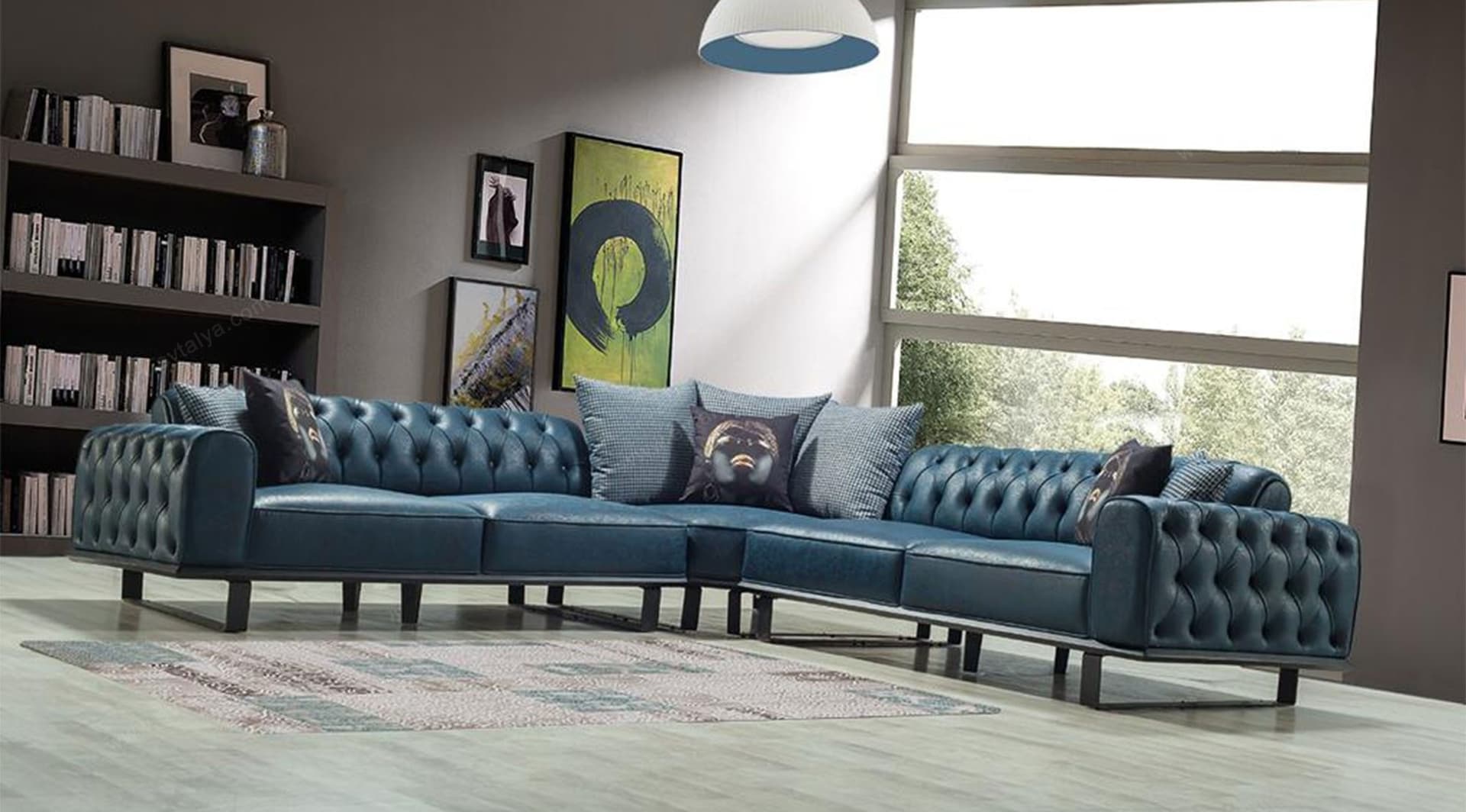 Rio Mavi Chester Chester Köşe Koltuk Takımı - Image 3