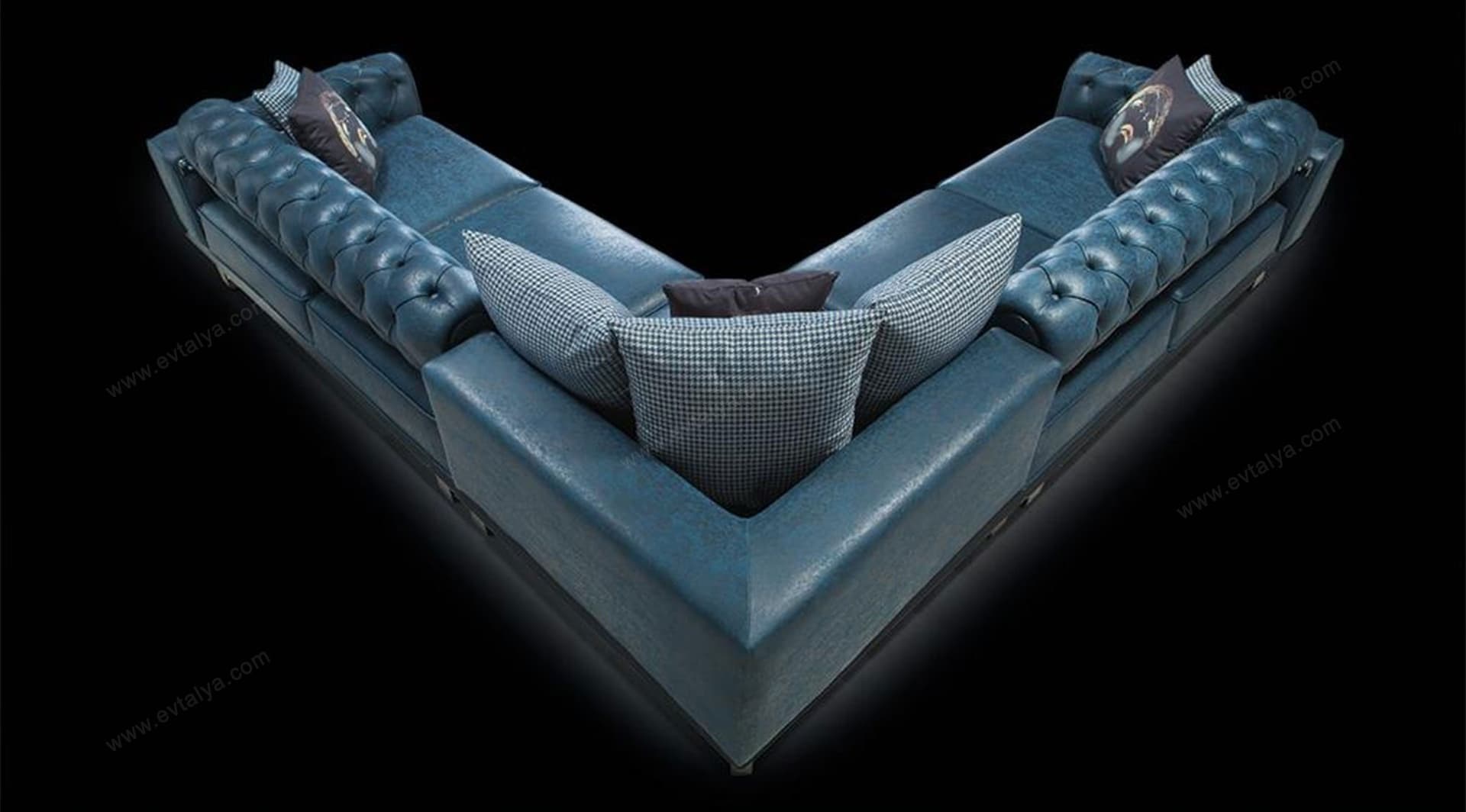 Rio Mavi Chester Chester Köşe Koltuk Takımı - Image 4