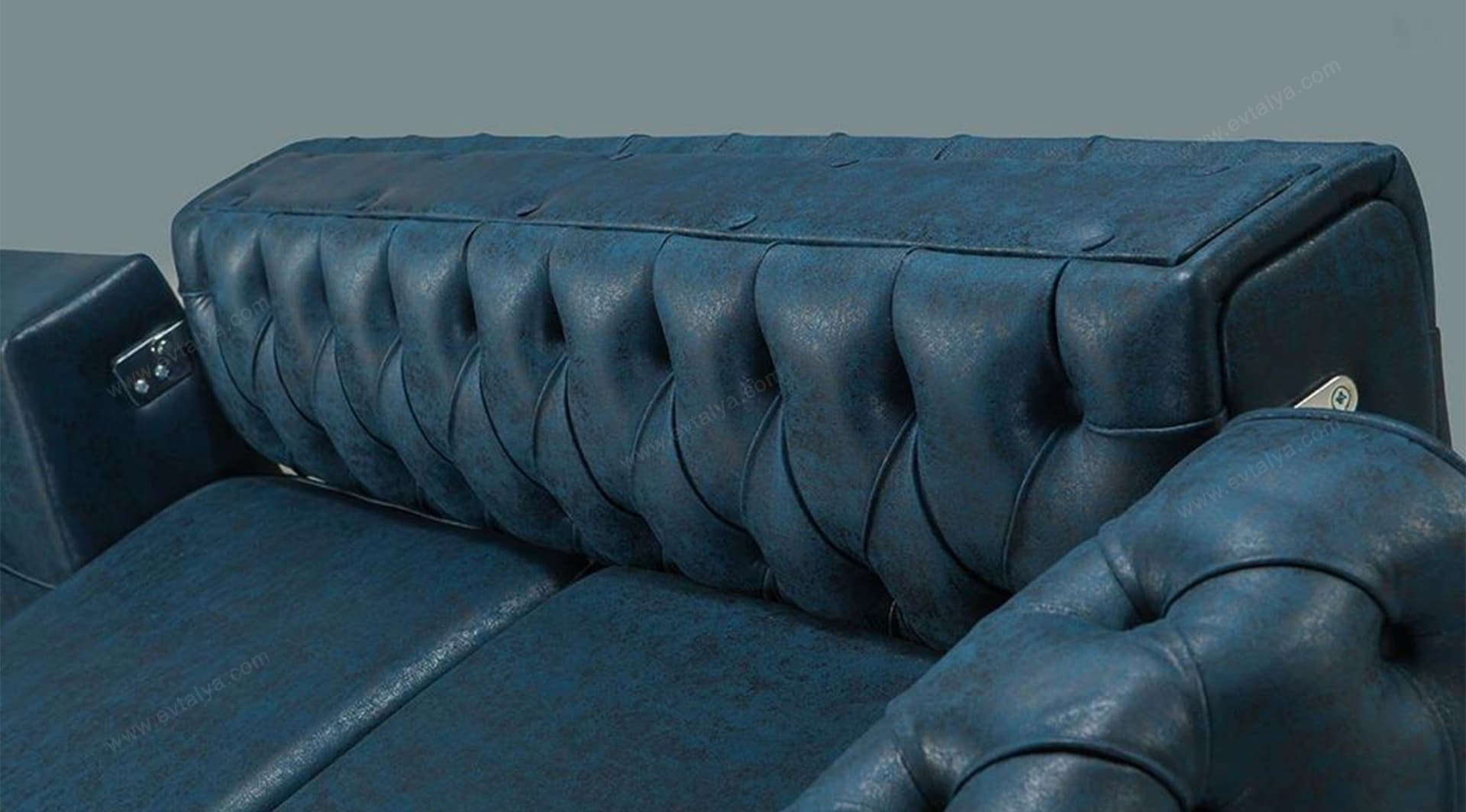 Rio Mavi Chester Chester Köşe Koltuk Takımı - Image 8