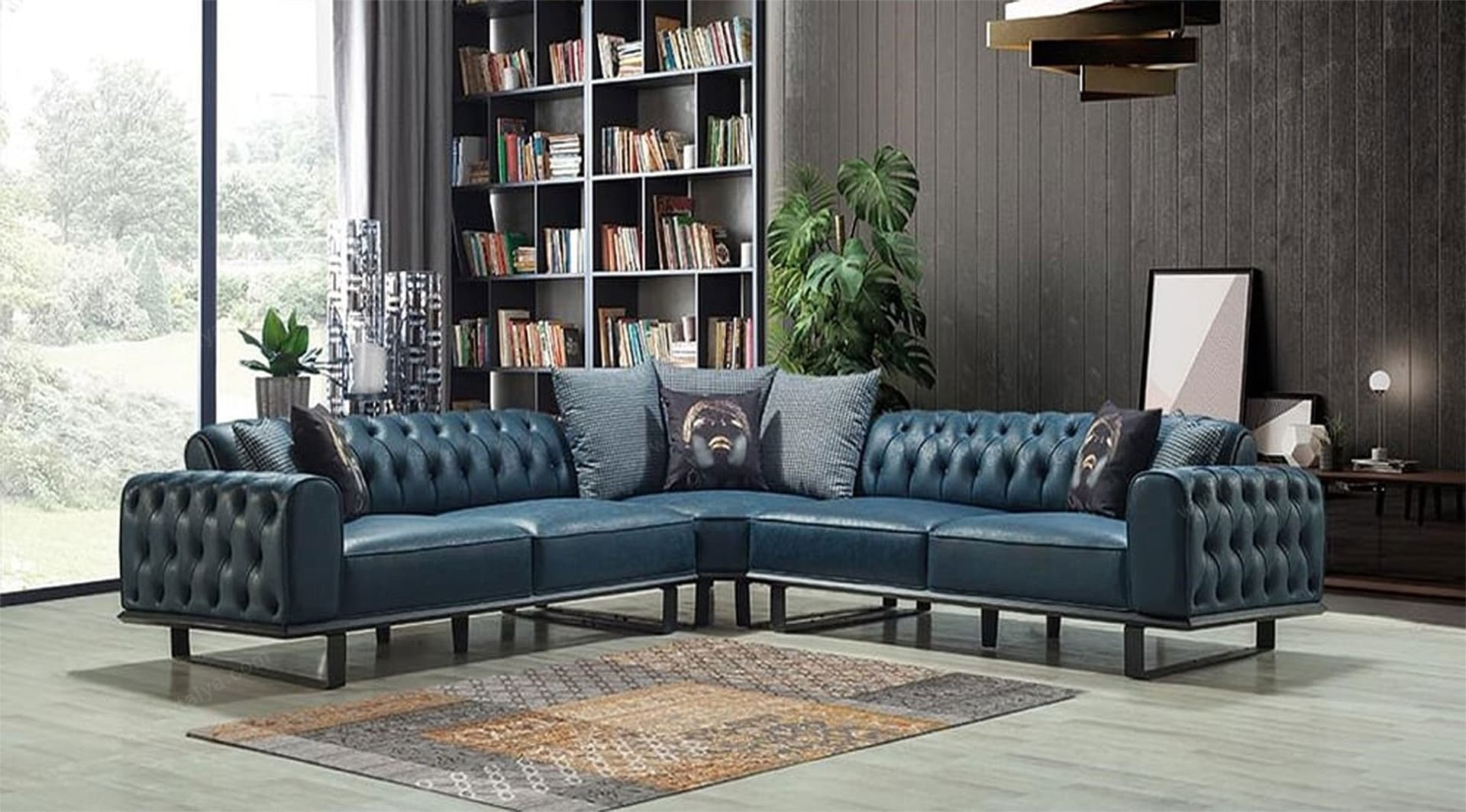 Rio Mavi Chester Chester Köşe Koltuk Takımı - Image 1