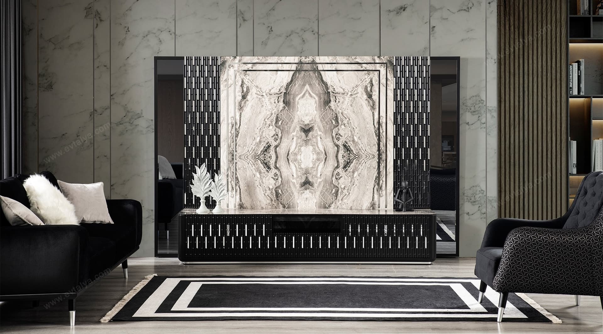 Ruby  Siyah  Tv Ünitesi - Image 3