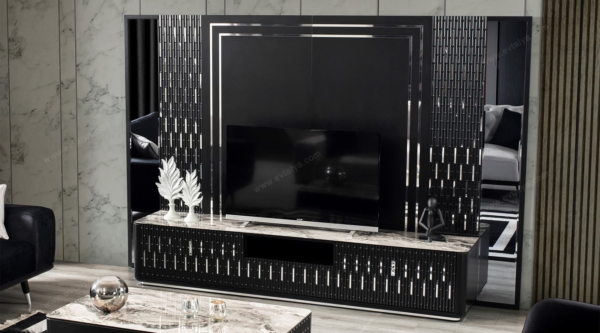 Ruby  Siyah  Tv Ünitesi - Image 2