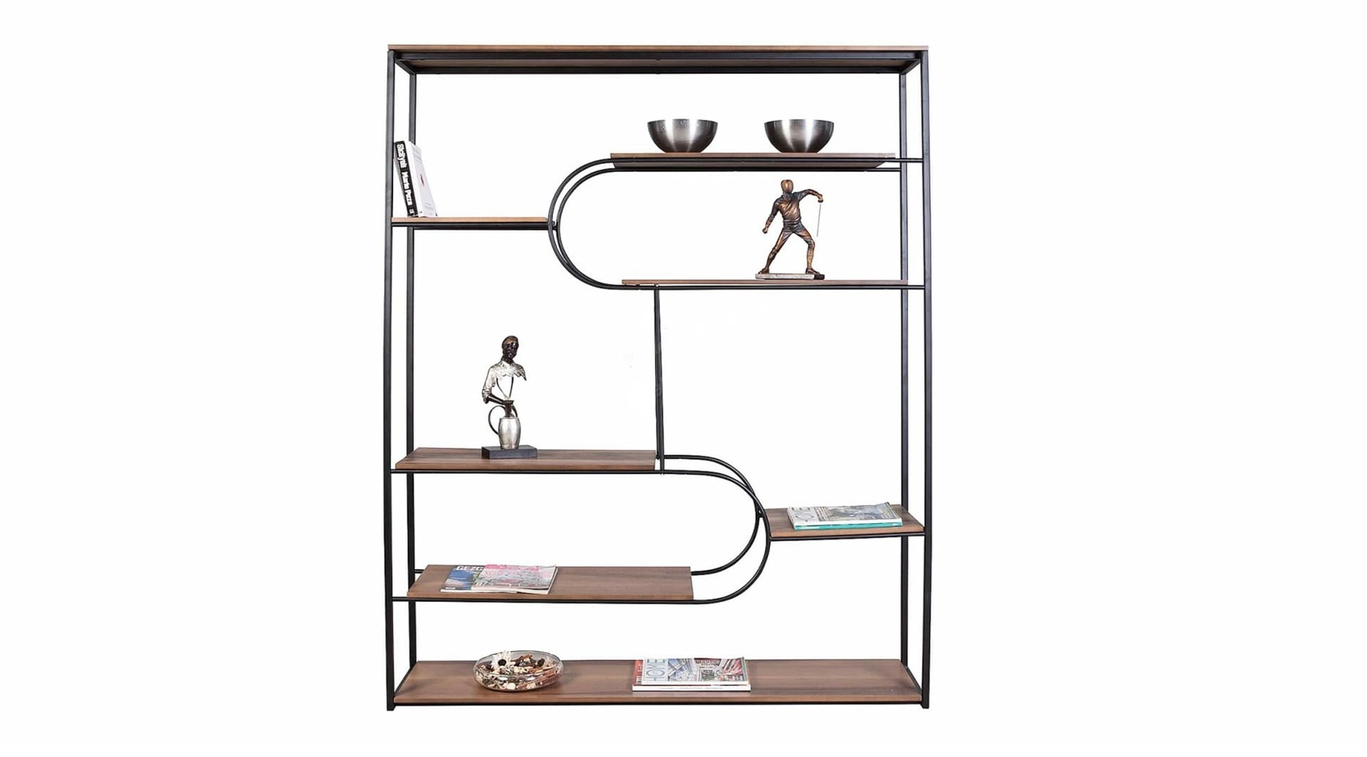 Sisley Siyah Metal Kitaplık