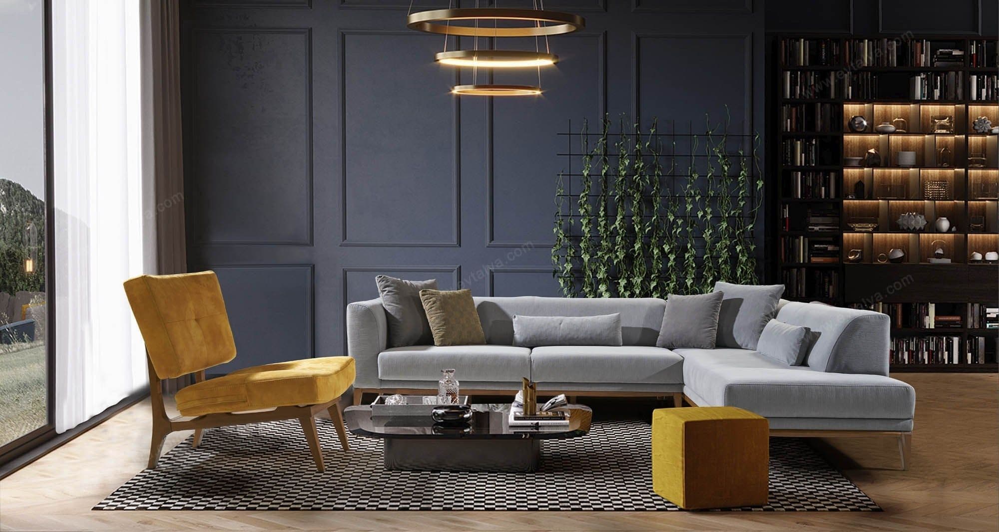 Solo Gri Köşe Takımı Takımı