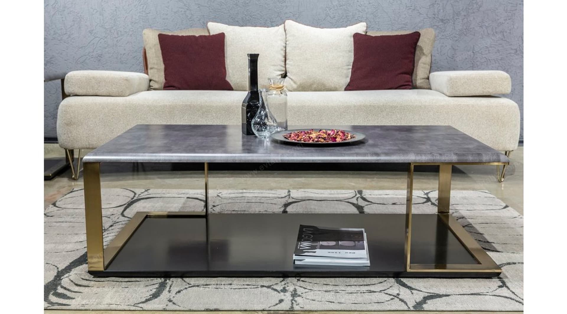 Stone Orta Modern Sehpa
