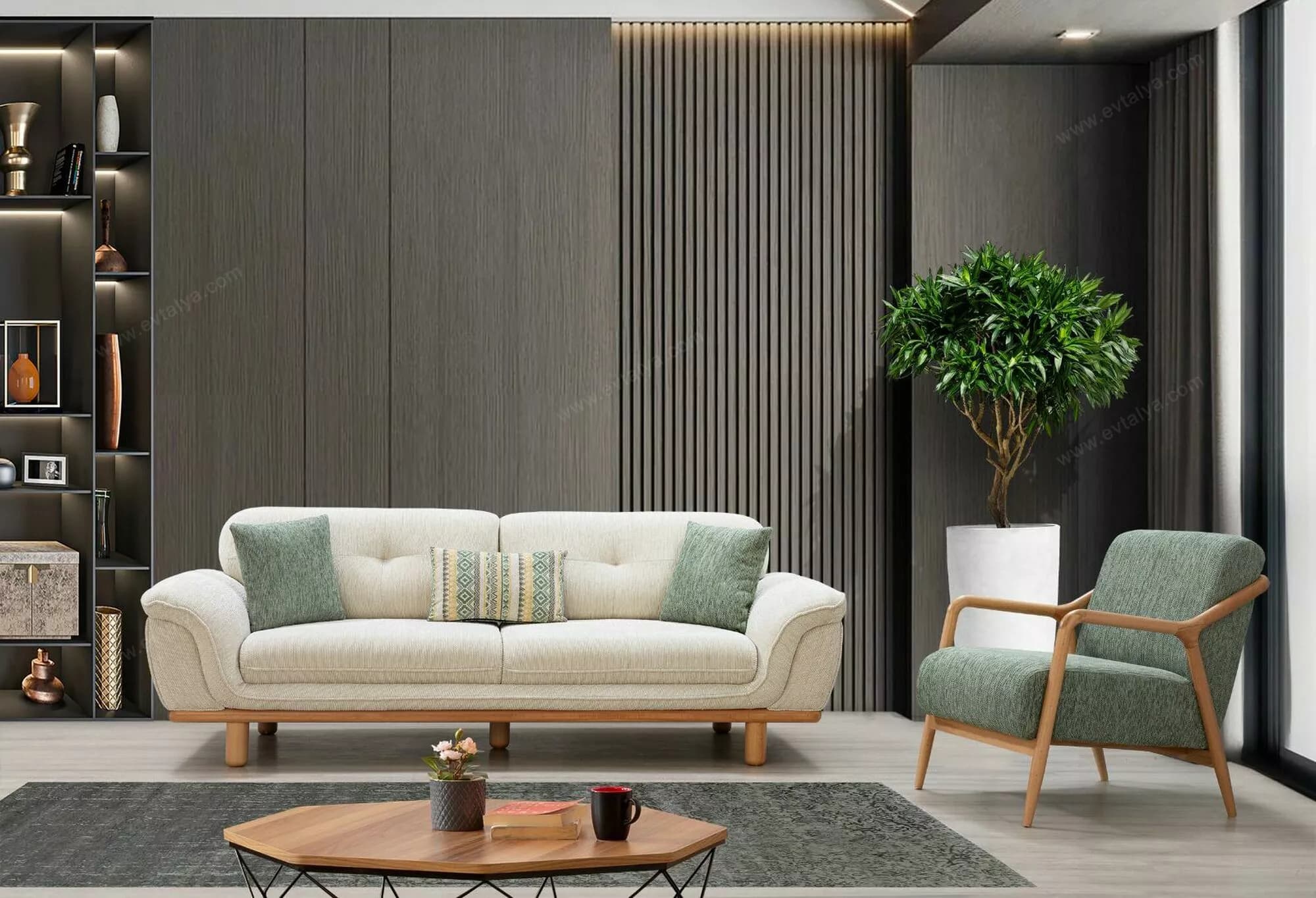 Valencia Modern Üçlü Koltuk 1