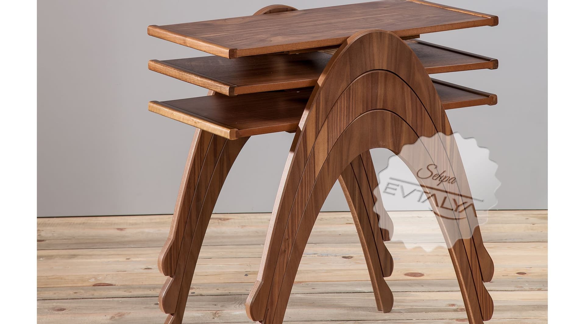 Vega Ahşap Zigon Sehpa