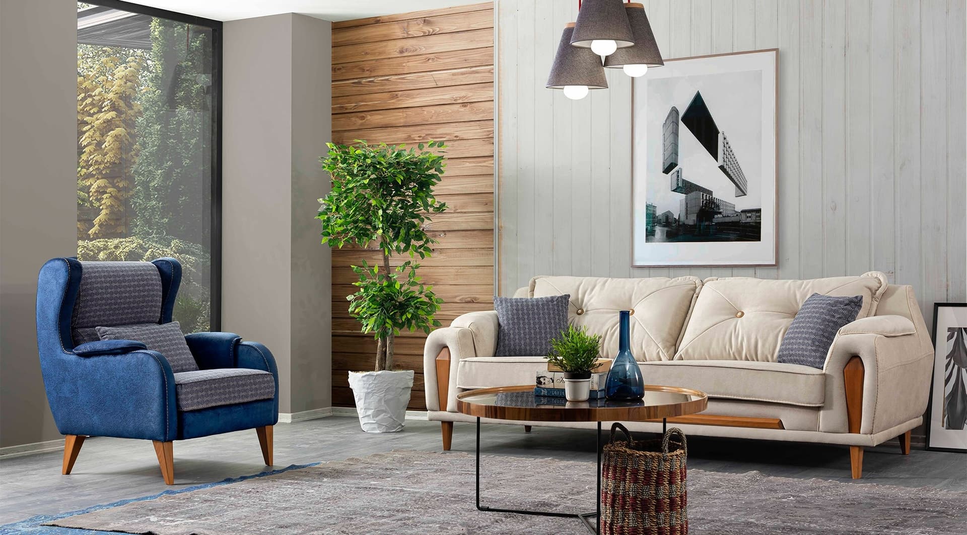 Volvo Mavi Modern Koltuk Takımı - Image 2