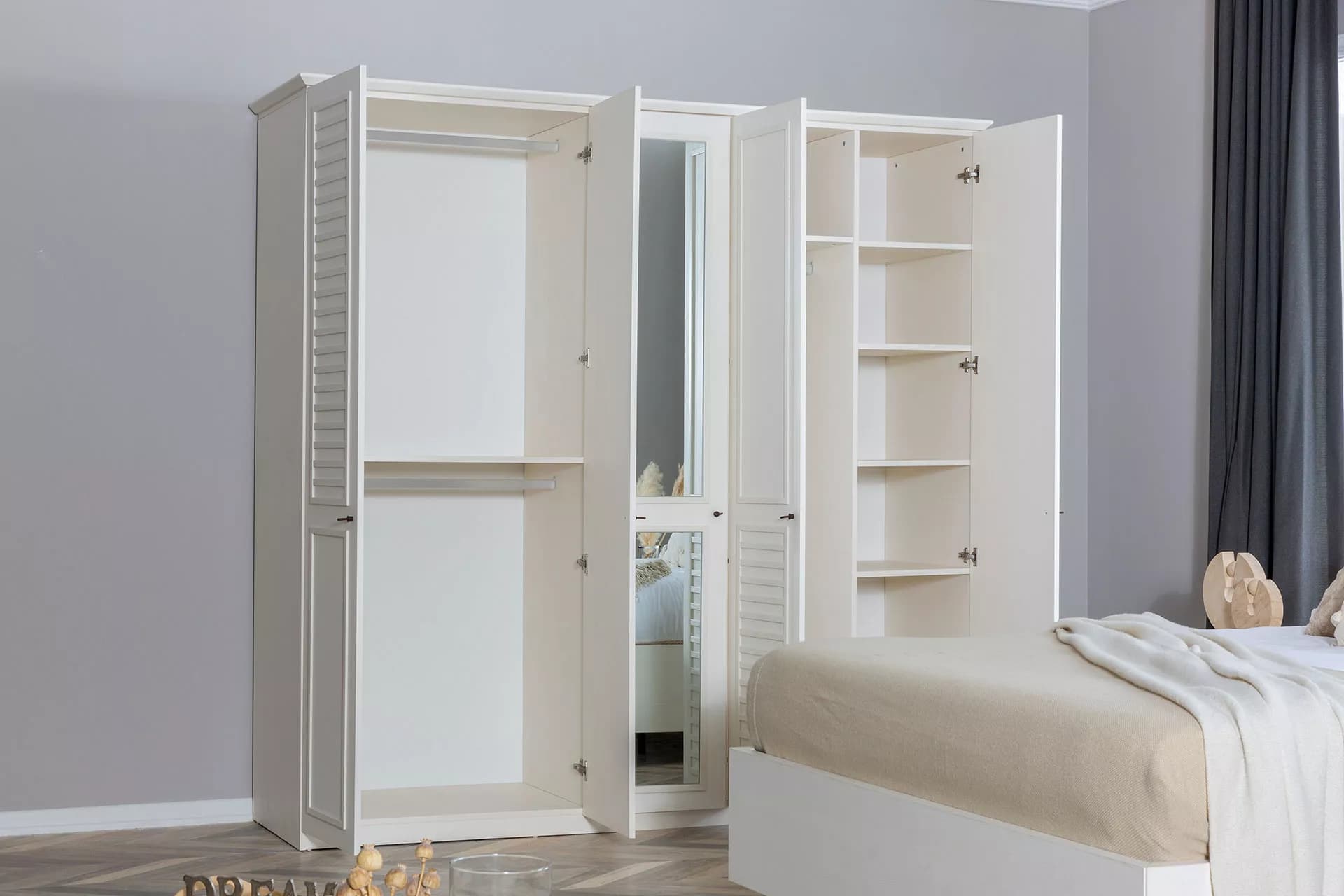 Agra Country Beyaz Yatak Odası Takımı - Image 6