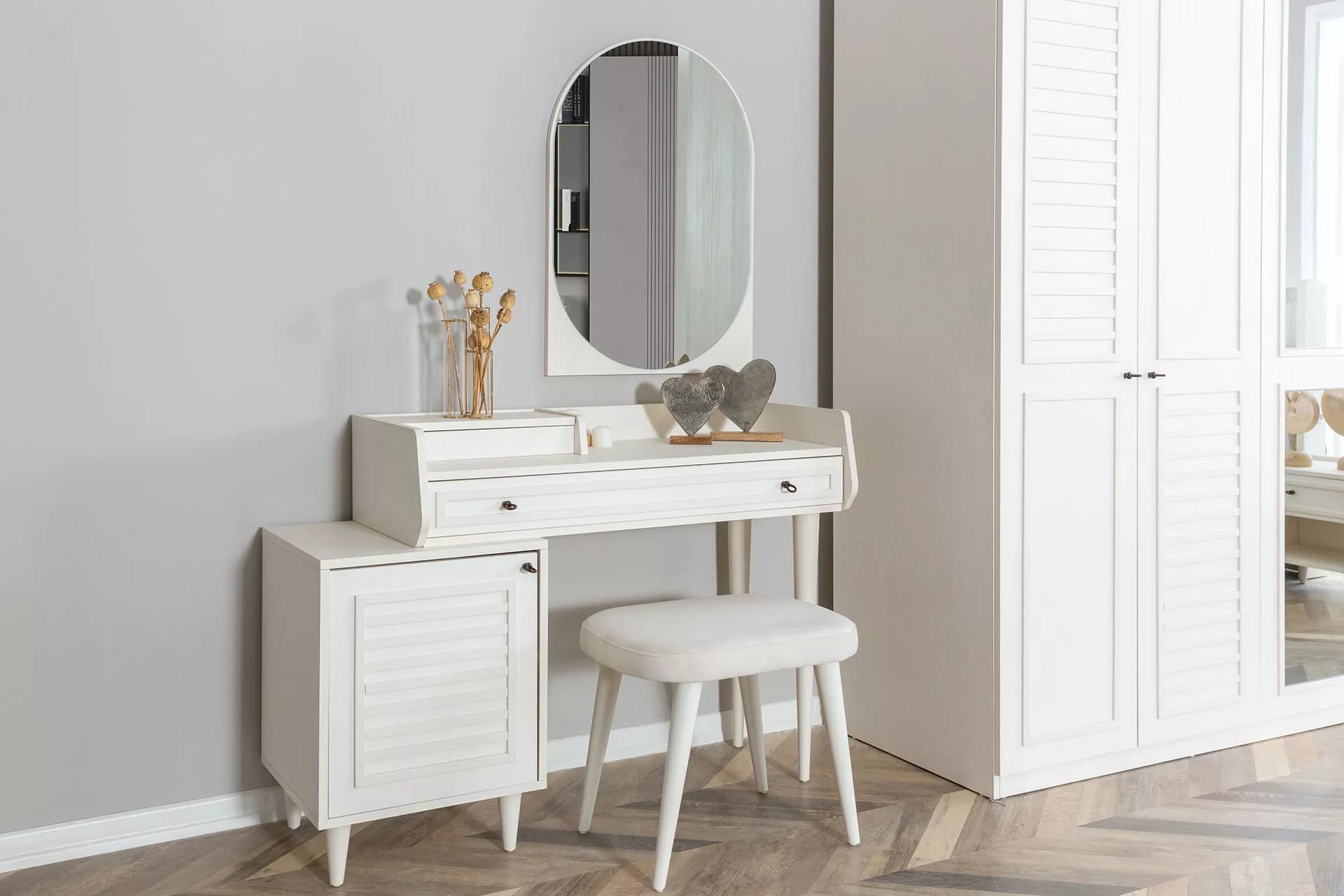 Agra Country Beyaz Yatak Odası Takımı - Image 8