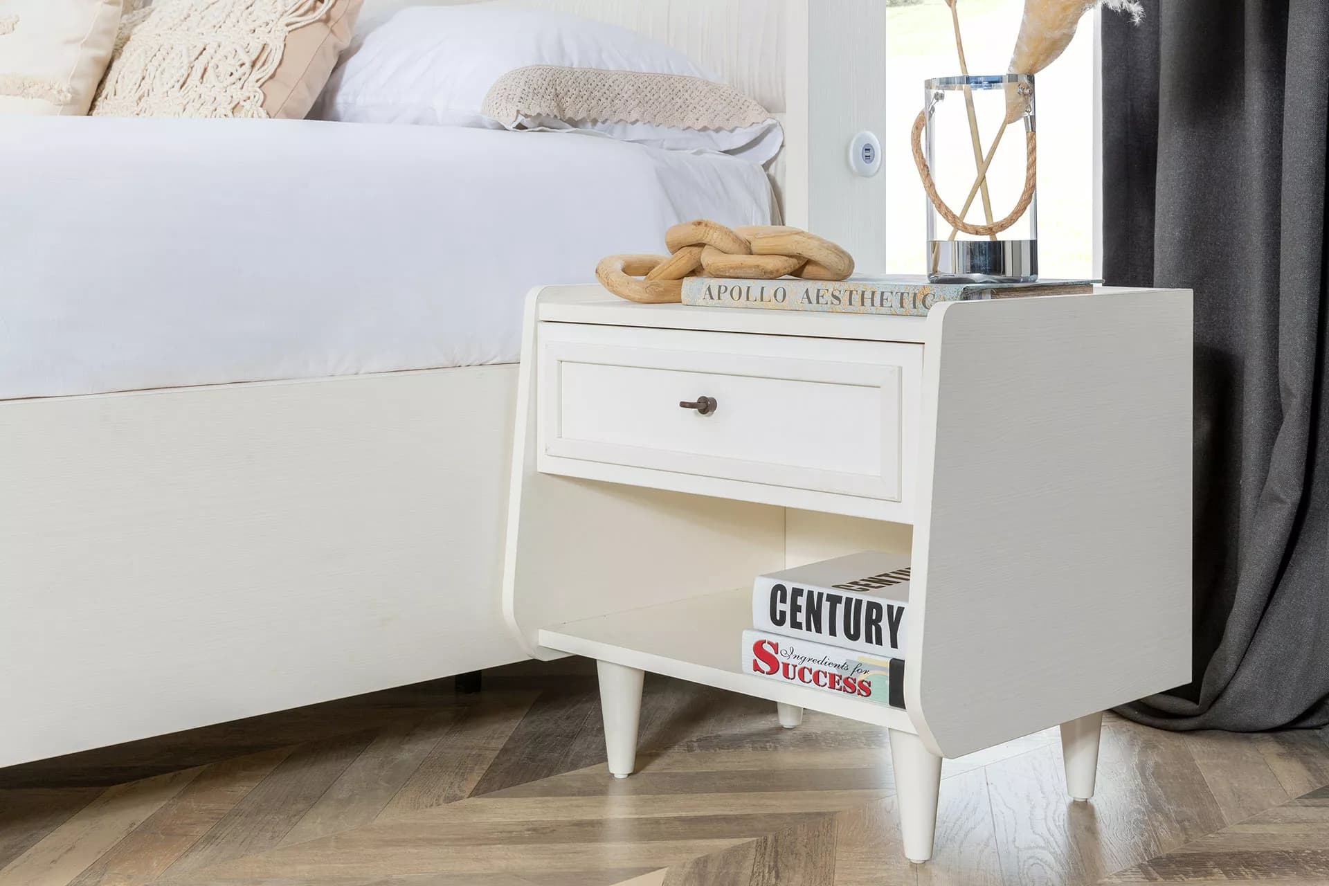 Agra Country Beyaz Yatak Odası Takımı - Image 10