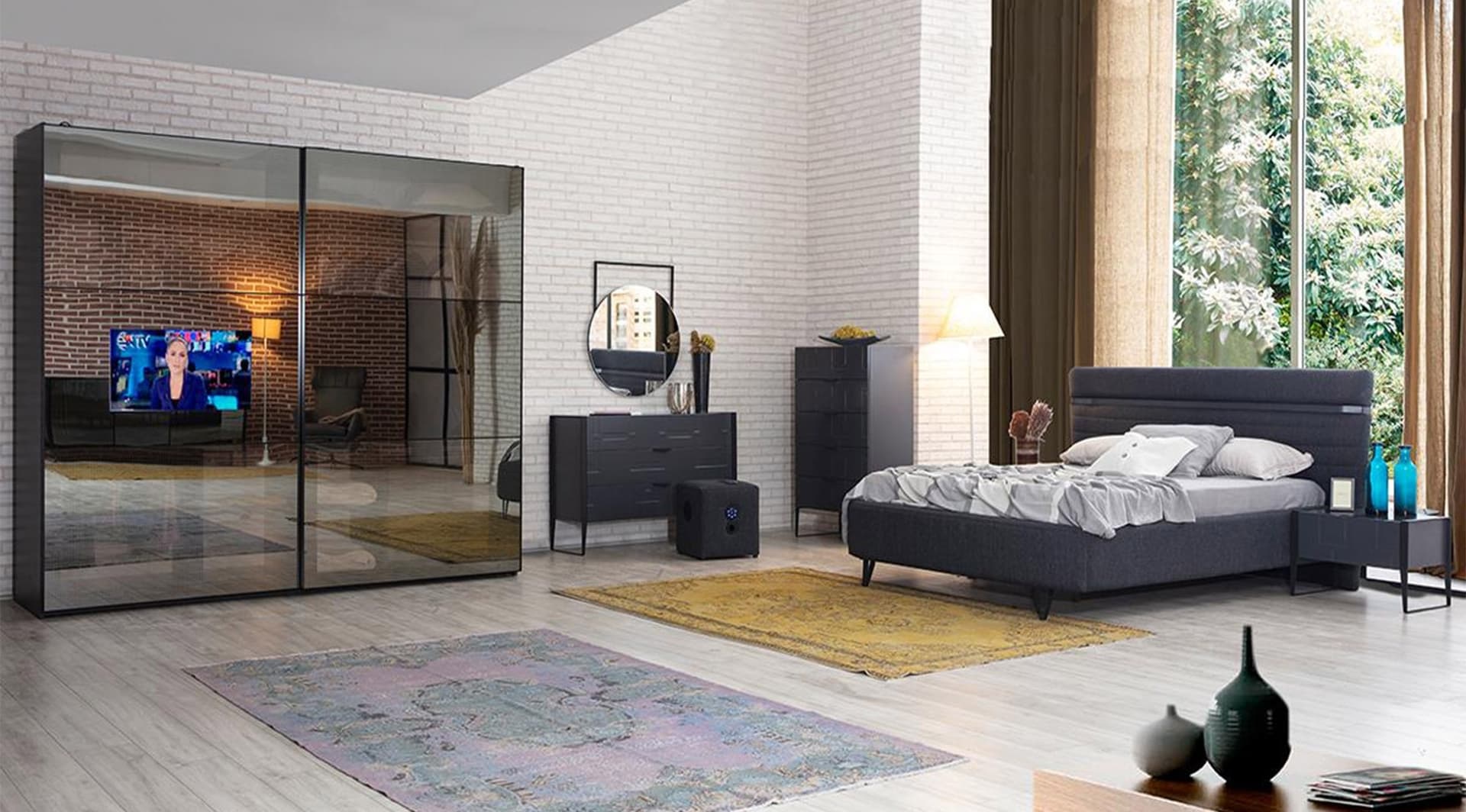 Alaçam Televizyonlu Yatak Odası Takımı - Image 1