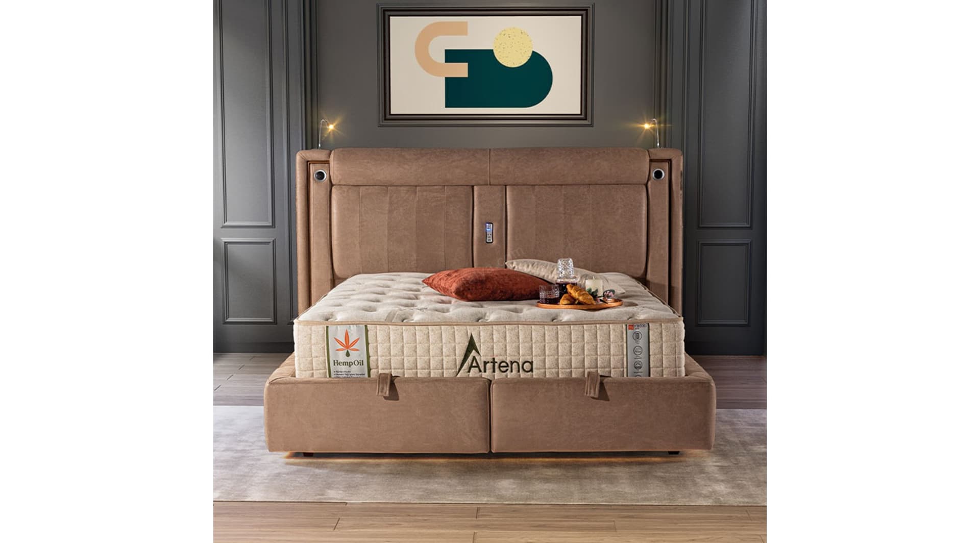 Artena Lux 160x200 Baza Yatak Set 2