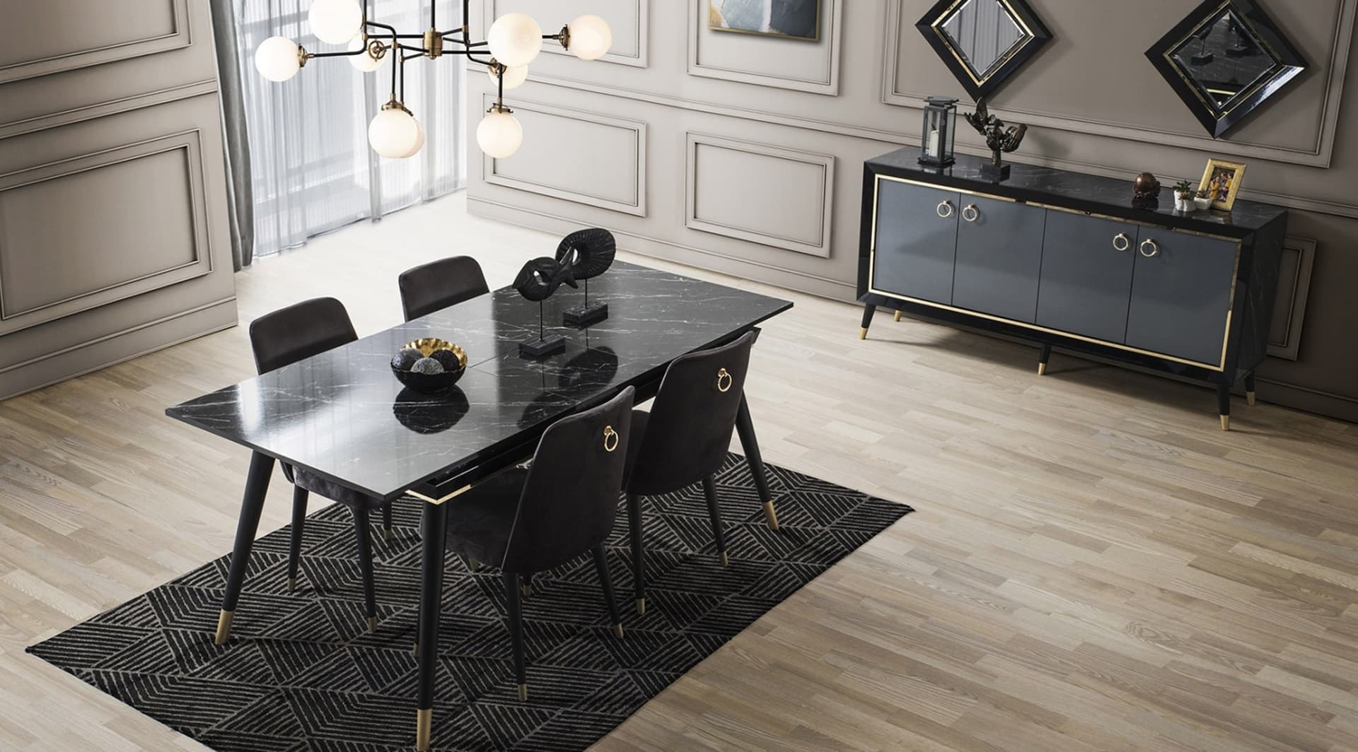 Asil Siyah Yemek Odası Takımı - Image 2