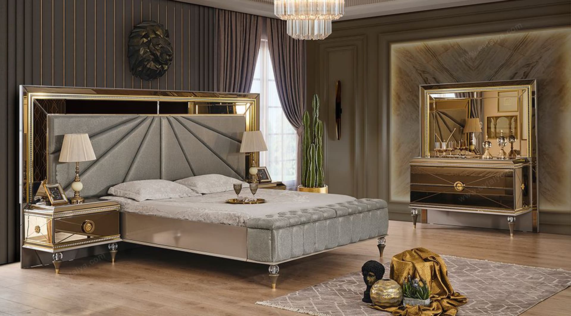 Aşiyan Art Deco Yatak Odası Takımı - Image 2