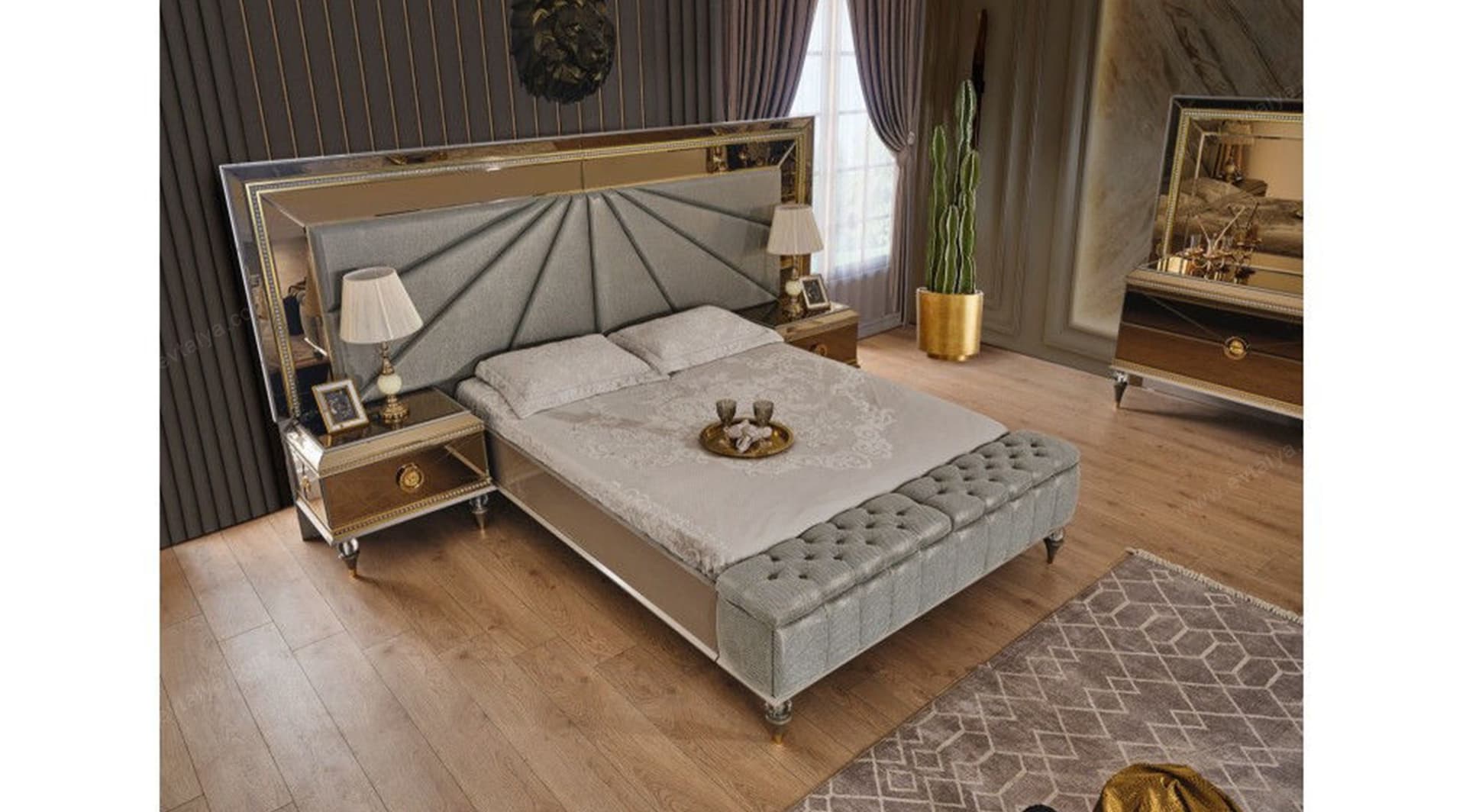 Aşiyan Art Deco Yatak Odası Takımı - Image 3