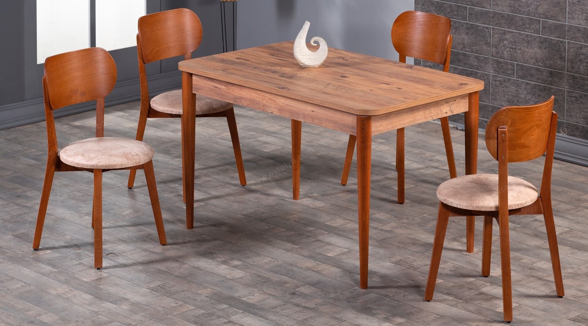 Berisa Ceviz Modern Masa Takımı