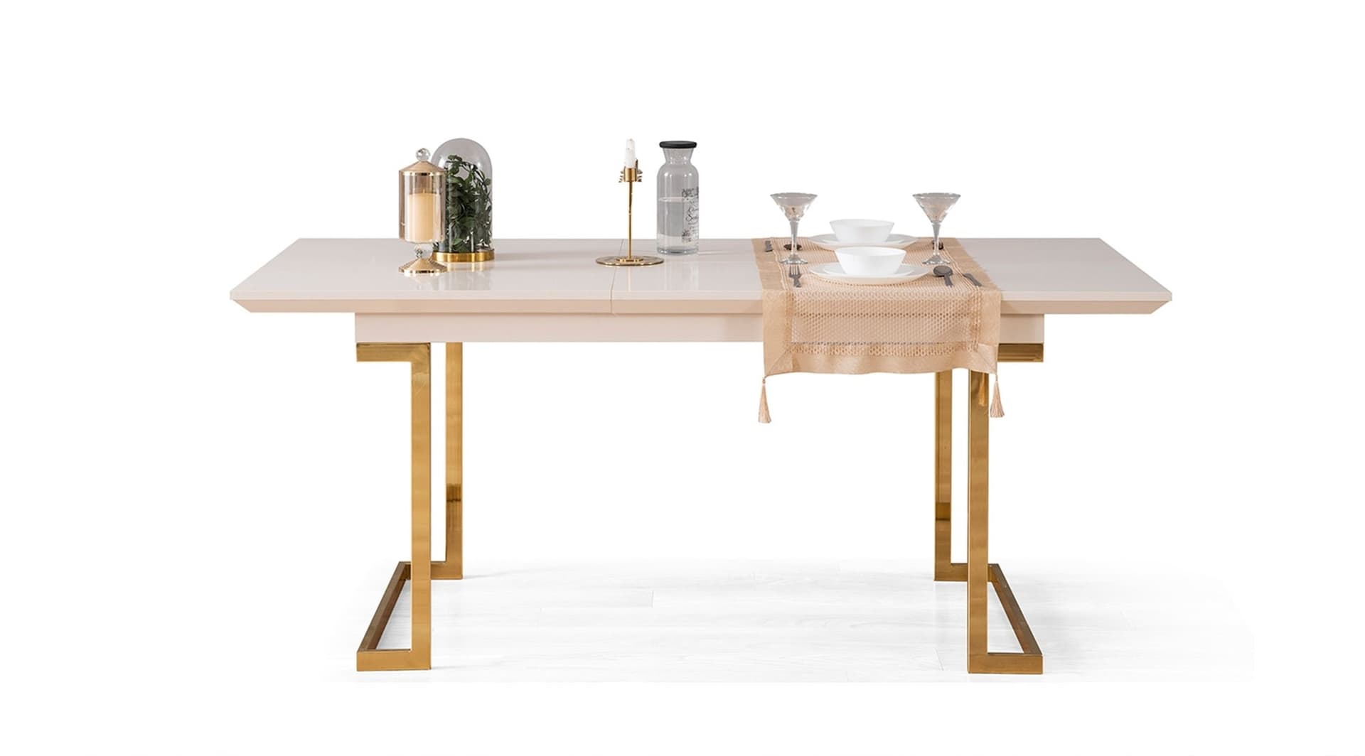 Berrak Beyaz Gold Yemek Odası Takımı - Image 4