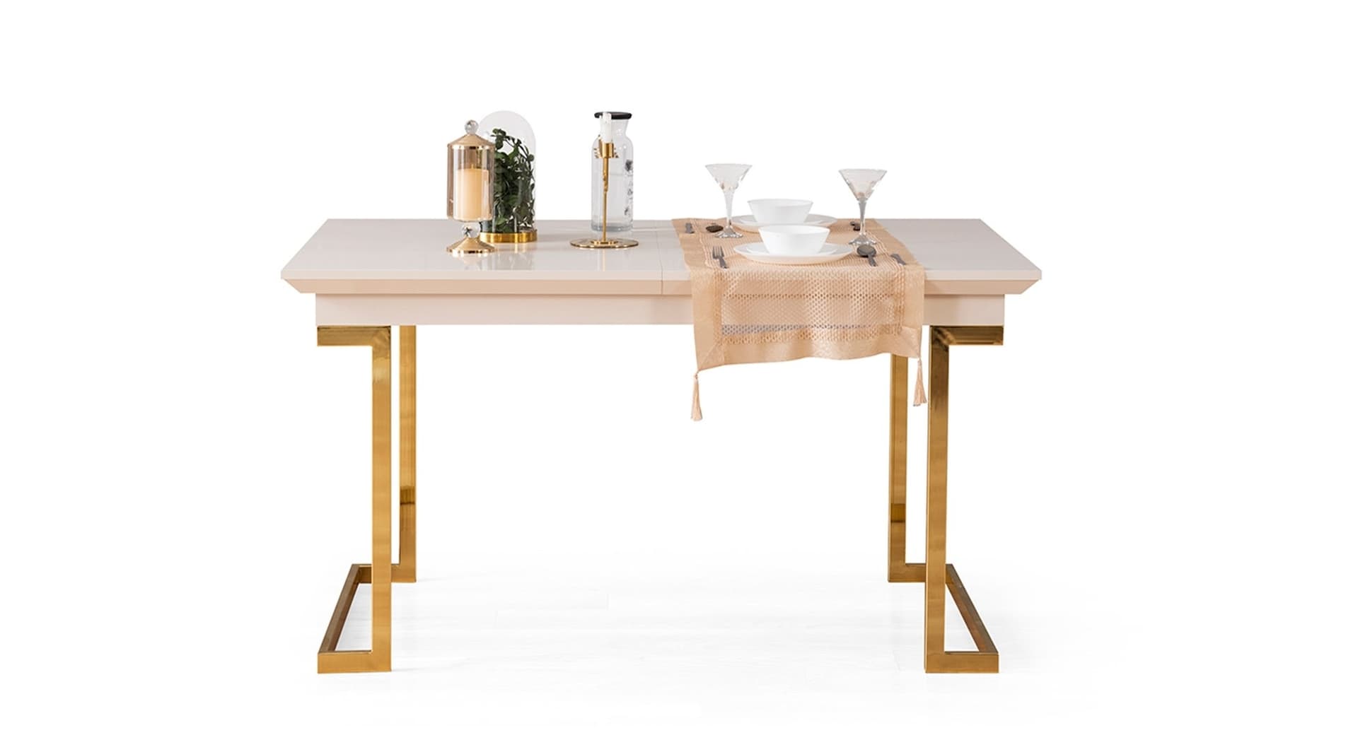 Berrak Beyaz Gold Yemek Odası Takımı - Image 6