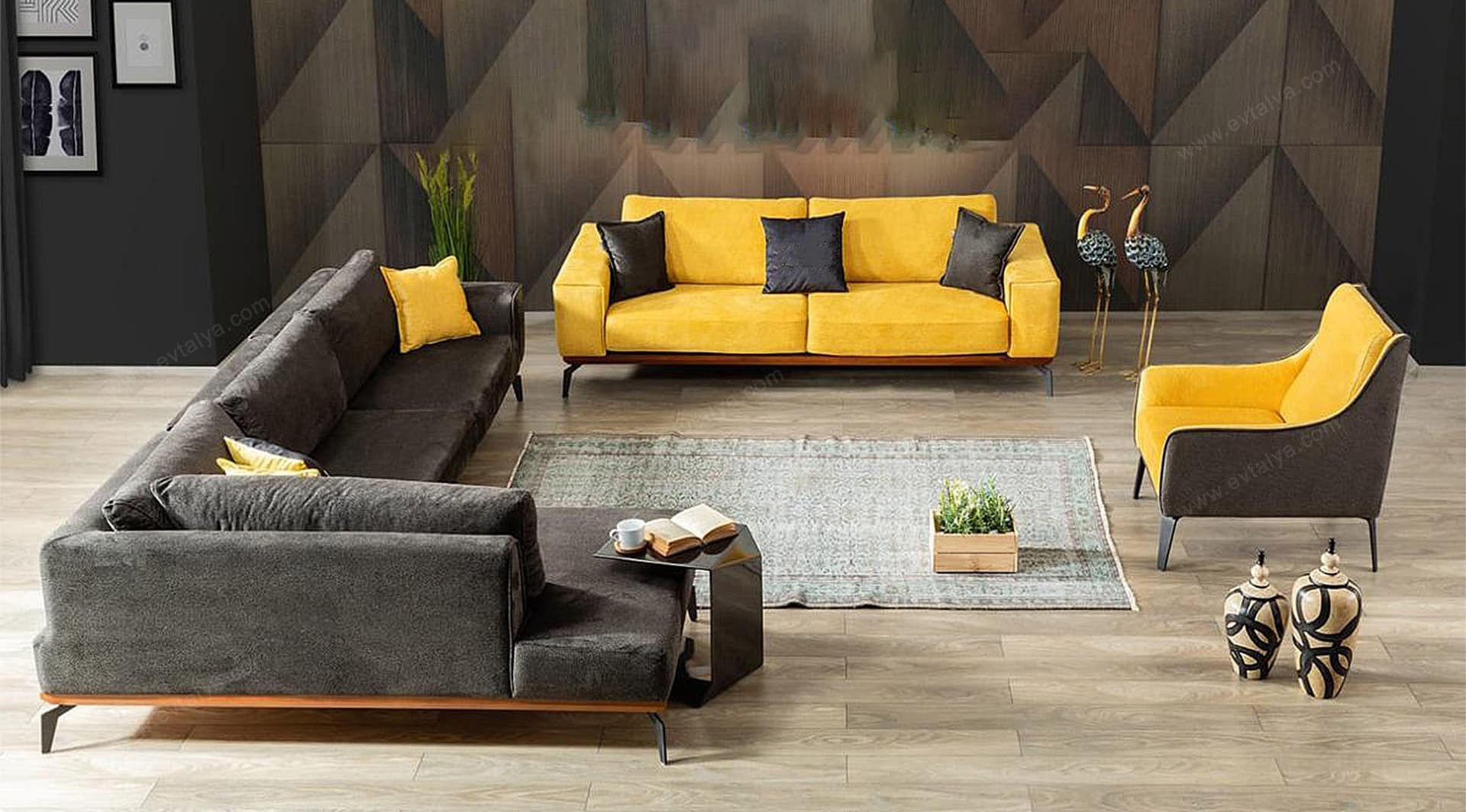 Best Concept Gri Modern Köşe Koltuk Takımı Takımı - Image 1