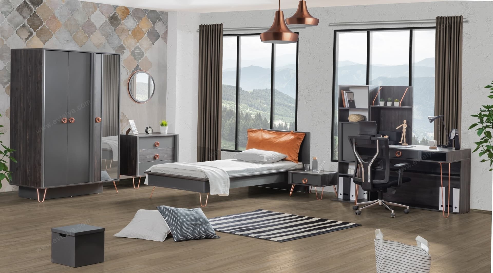 Black Modern Çocuk - Genç Odası - Image 7