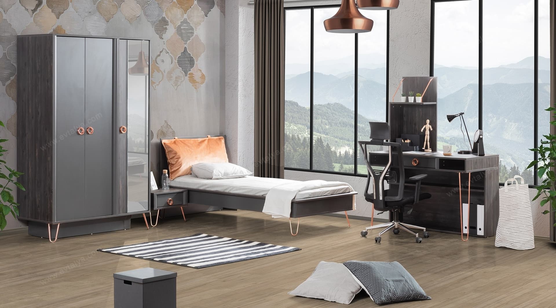 Black Modern Çocuk - Genç Odası - Image 2